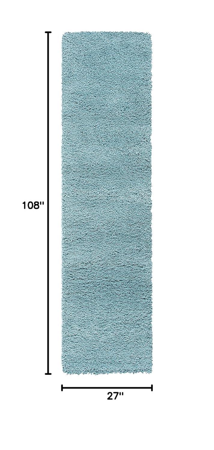 California Shag SG151 Power Loomed Indoor Runner Rug - Light Blue - 2'3"x9' - Safavieh