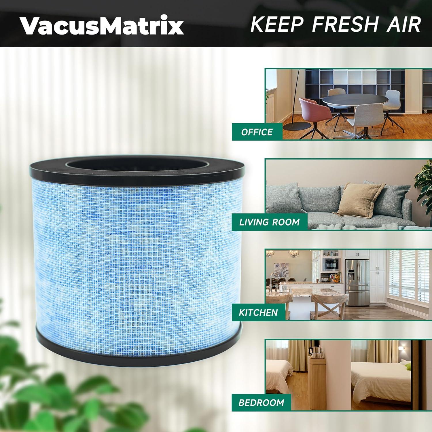 2-Pack Blue H13 True HEPA Air Purifier Filters