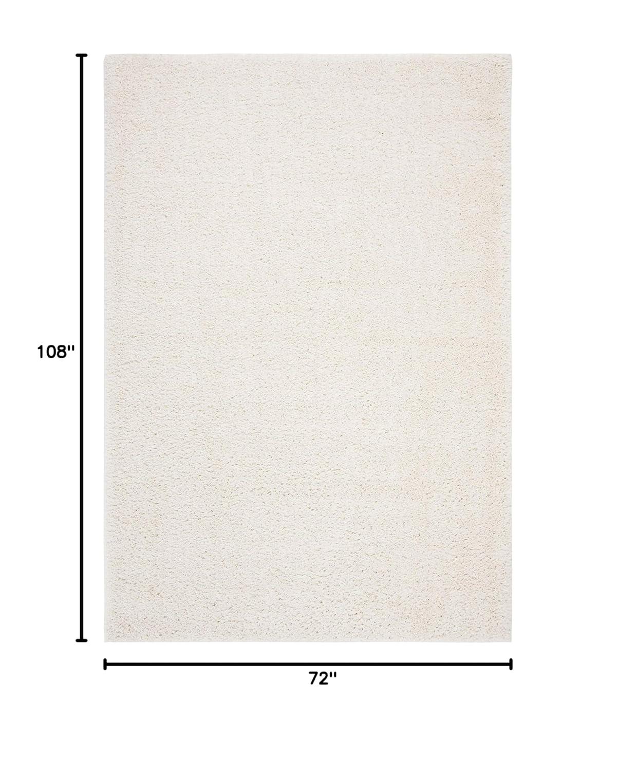 August Shag 900 AUG900 Power Loomed Indoor Area Rug - Ivory - 6'x9' - Safavieh