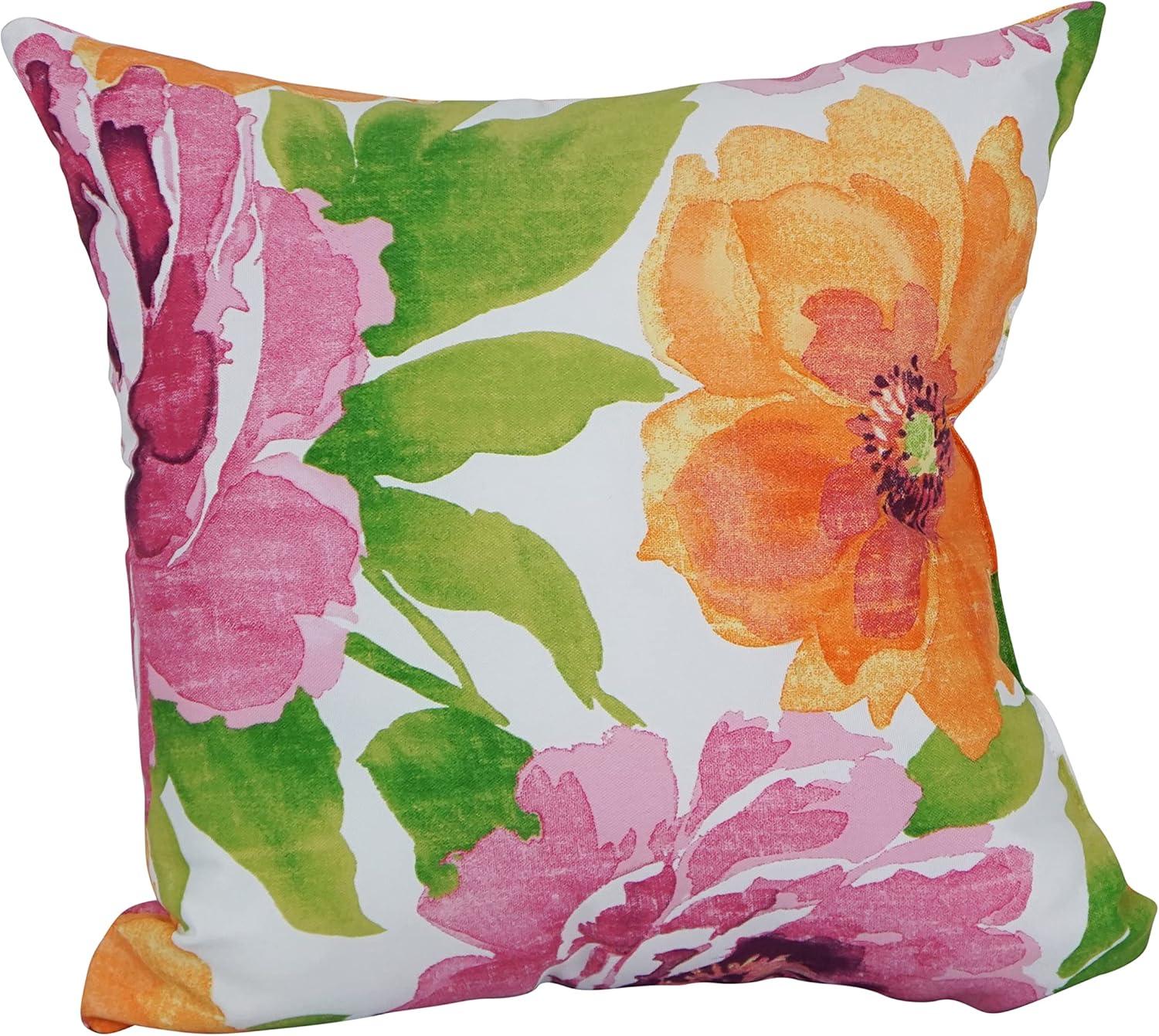 Blazing Needles 9910-S4-OD-243 17 in. Square Polyester Outdoor Throw Pillows, Muree Garden - Set of 4