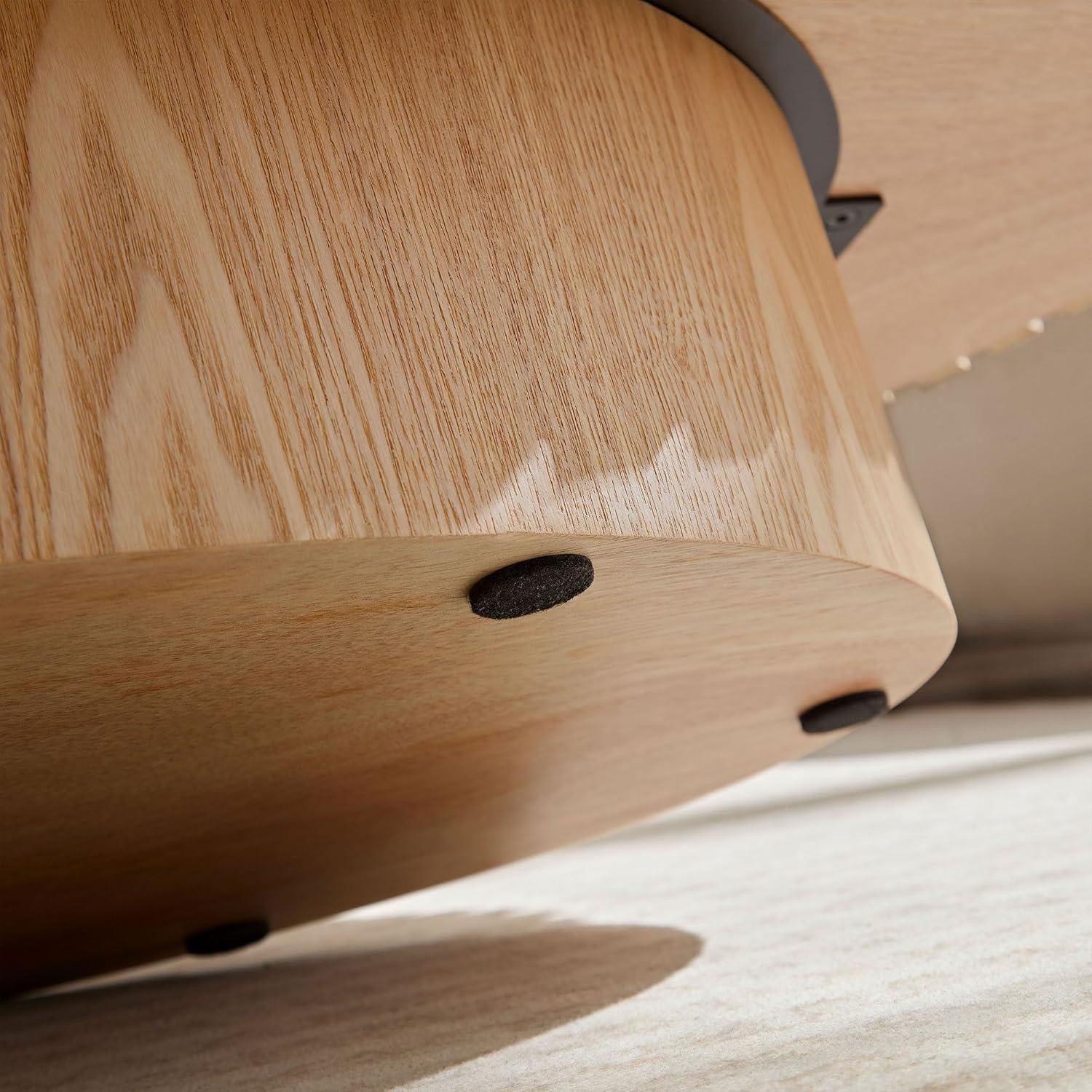 Coffee Table,Modern Coffee Tables for Living Room Bedroom Accent Nesting Tables Side Tables Living Room, Round Coffee Table Natural Finish MDF Side Table,Walnut