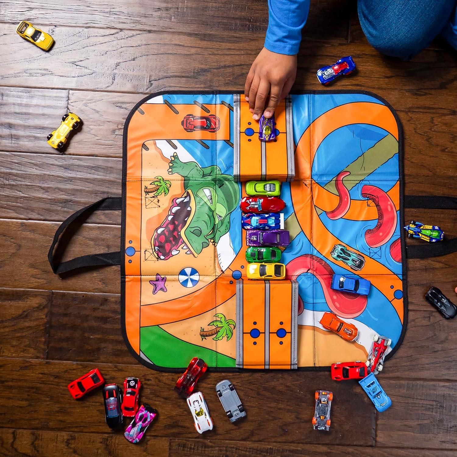 Hot Wheels ZipBin Ramp It Up! Storage Case & Racetrack Playmat/Car Ramp