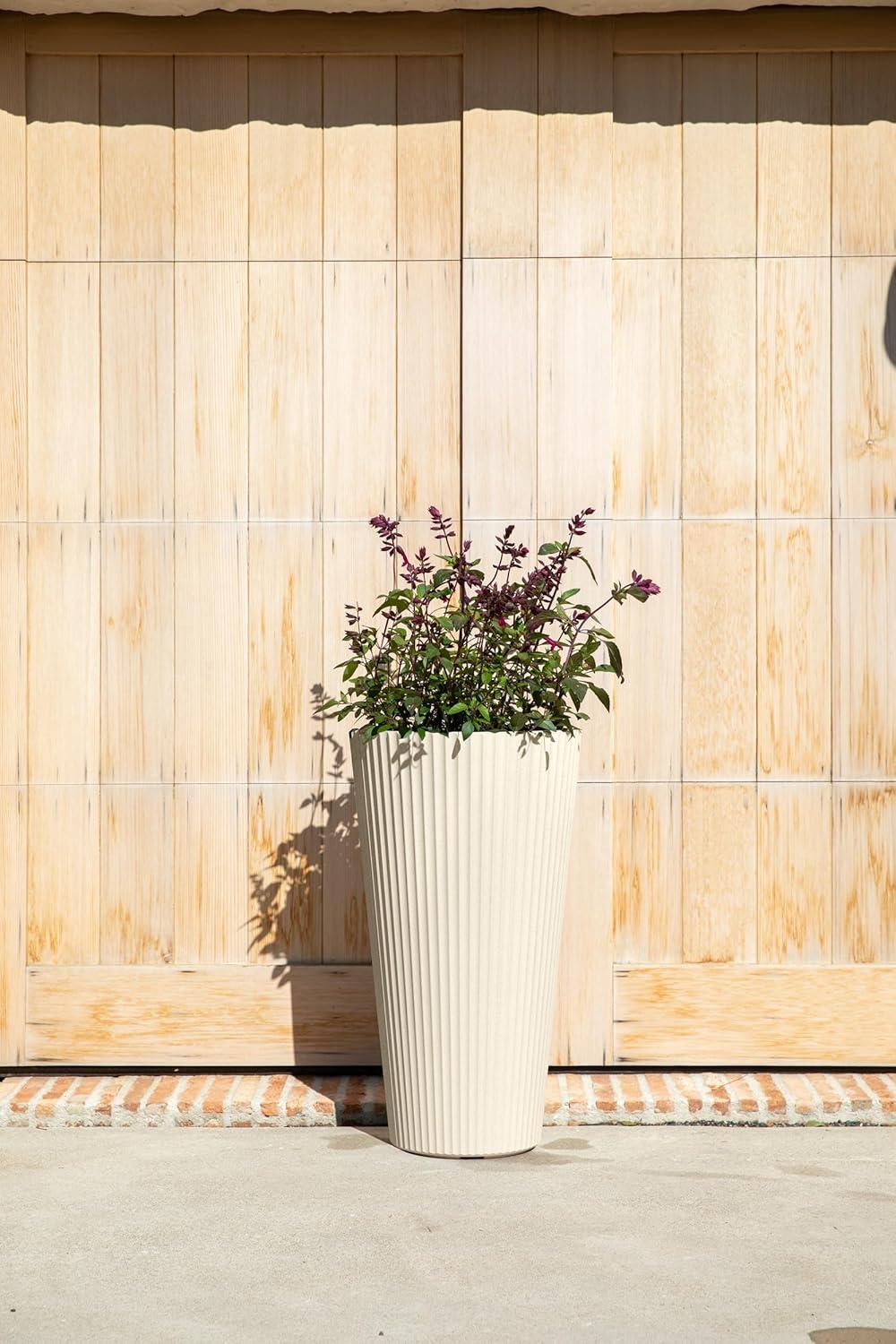 26" Tall Plastic-Stone Planter