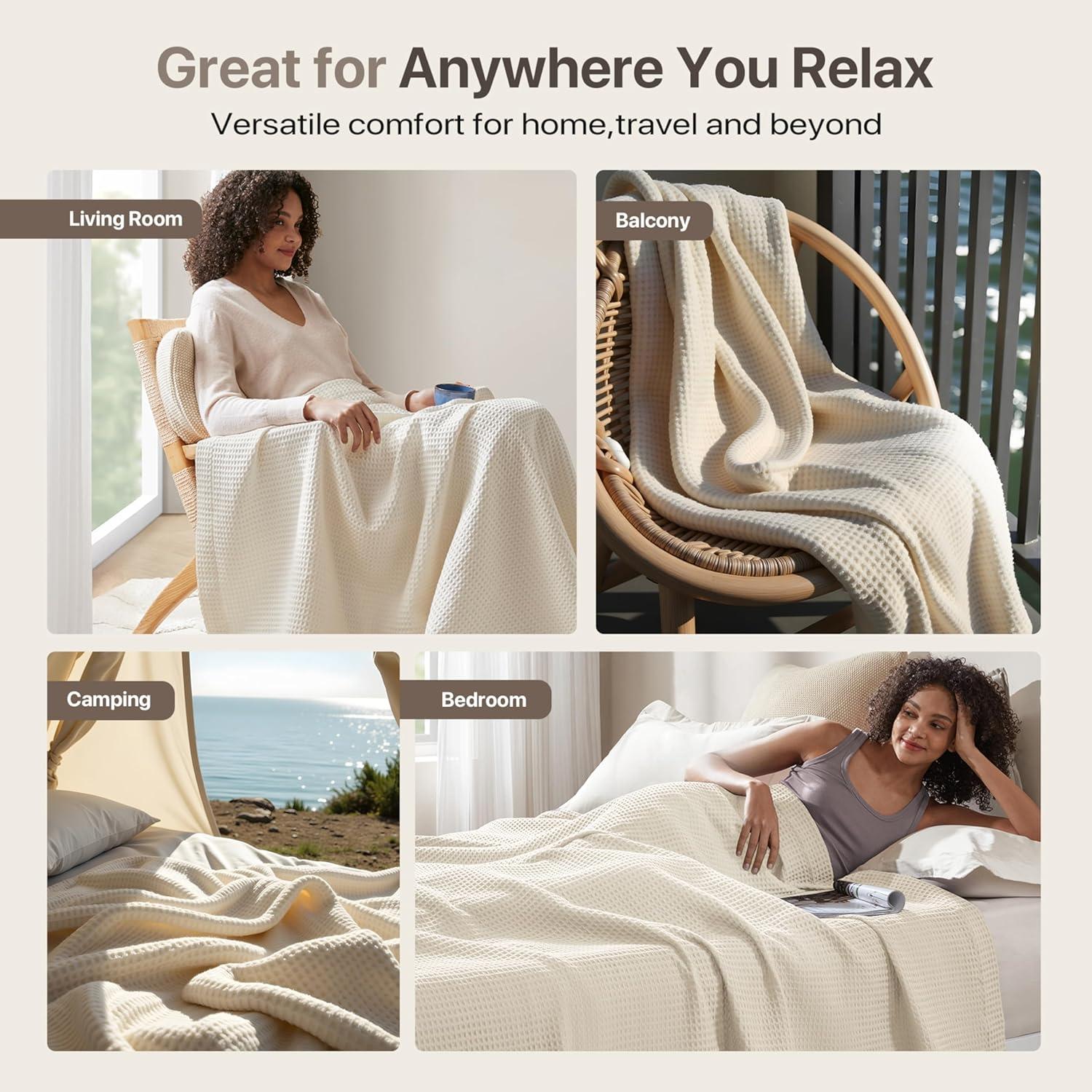 Waffle Weave Cotton Blanket