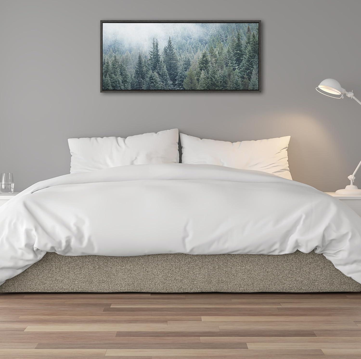 Kate & Laurel All Things Decor 18"x40" Sylvie Evergreen Dream 2 Framed Metallic Canvas Wall Art by Emiko and Mark Franzen of F2Images