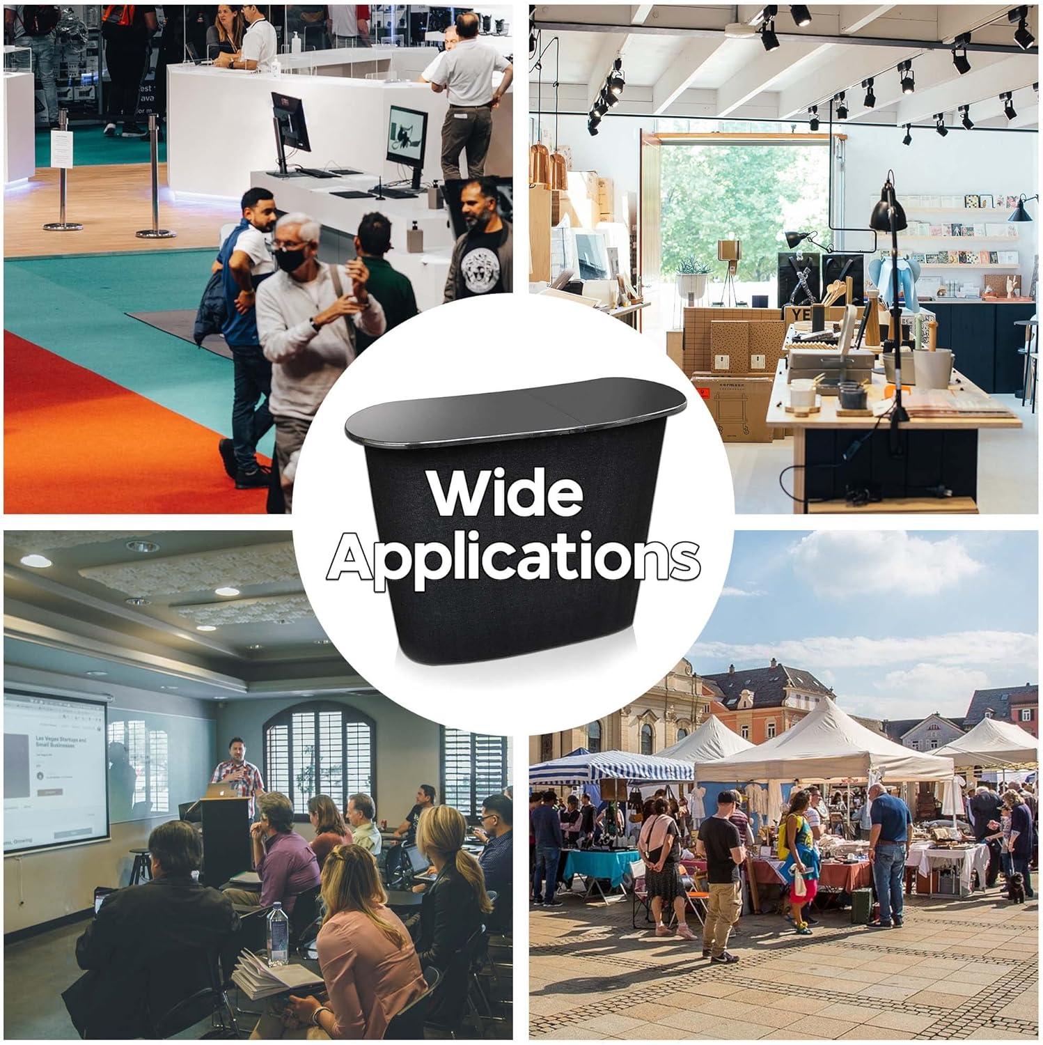 Yescom Portable Pop Up Podium Counter Table Stand Promotion Retail Trade Show Display