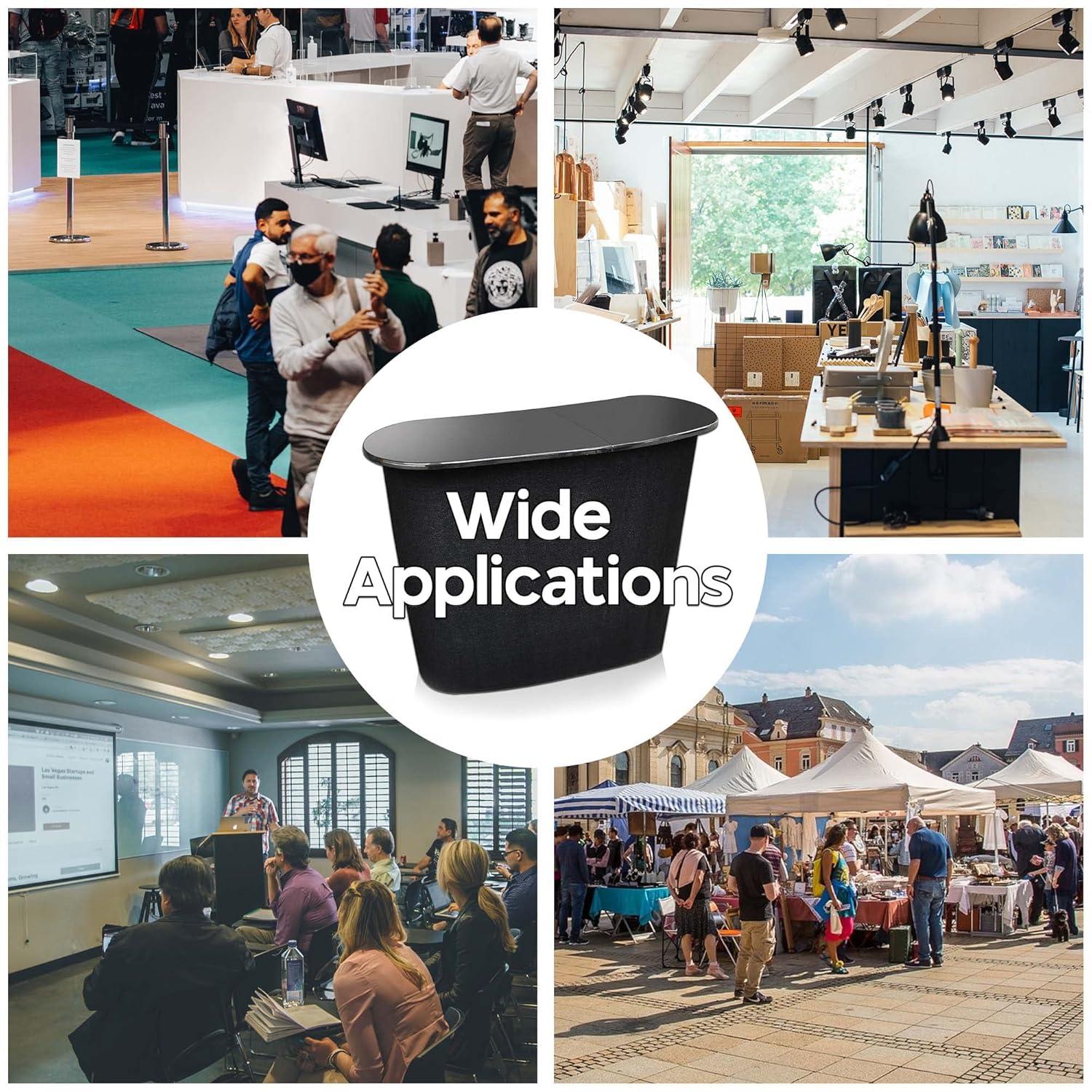 Yescom Portable Pop Up Podium Counter Table Stand Promotion Retail Trade Show Display