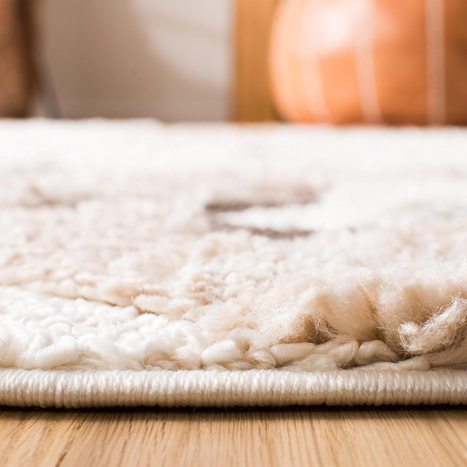 Moroccan Tassel Shag MTS688 Power Loomed Indoor Area Rug - Ivory/Brown - 9'x12' - Safavieh