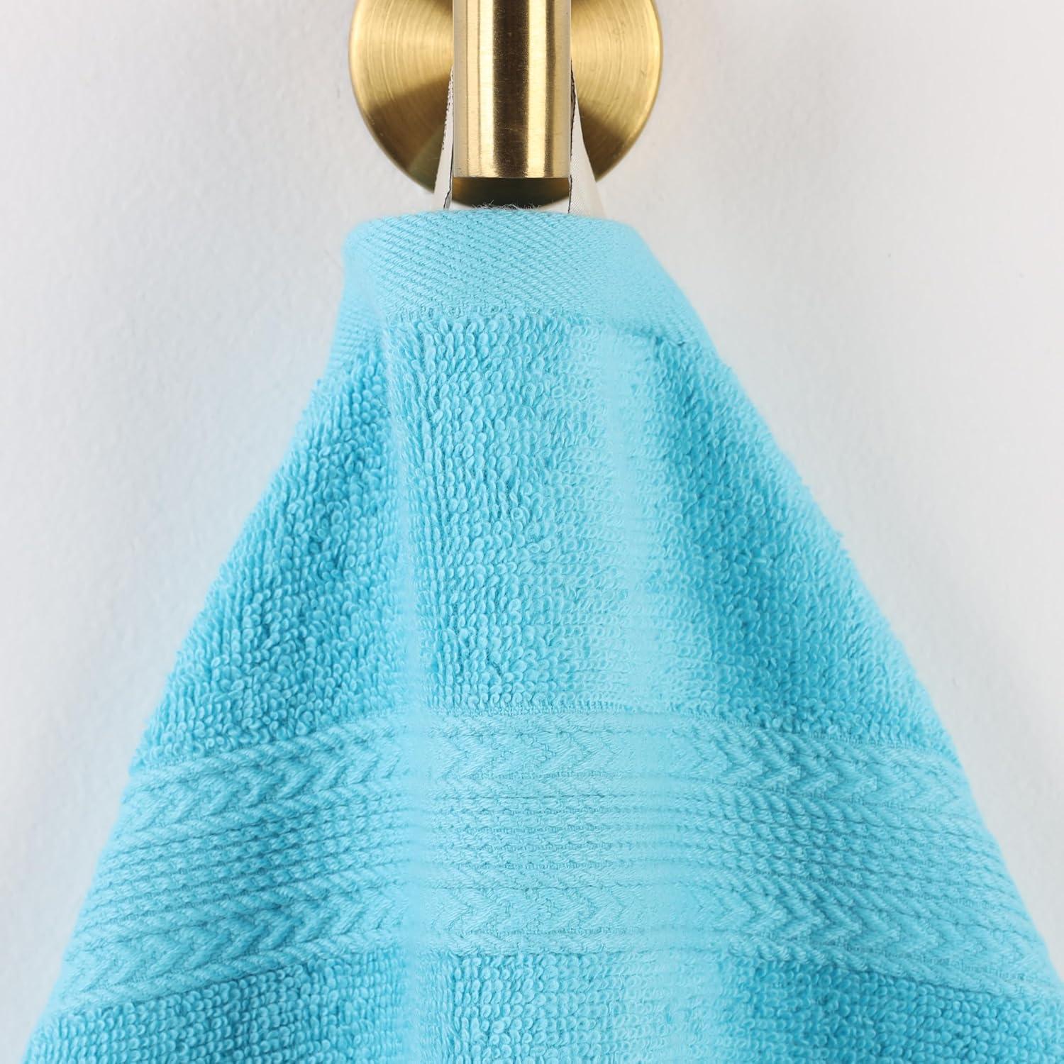 Superior Eco-Friendly Cotton 4-Piece, Turquoise, Bath Towel Set