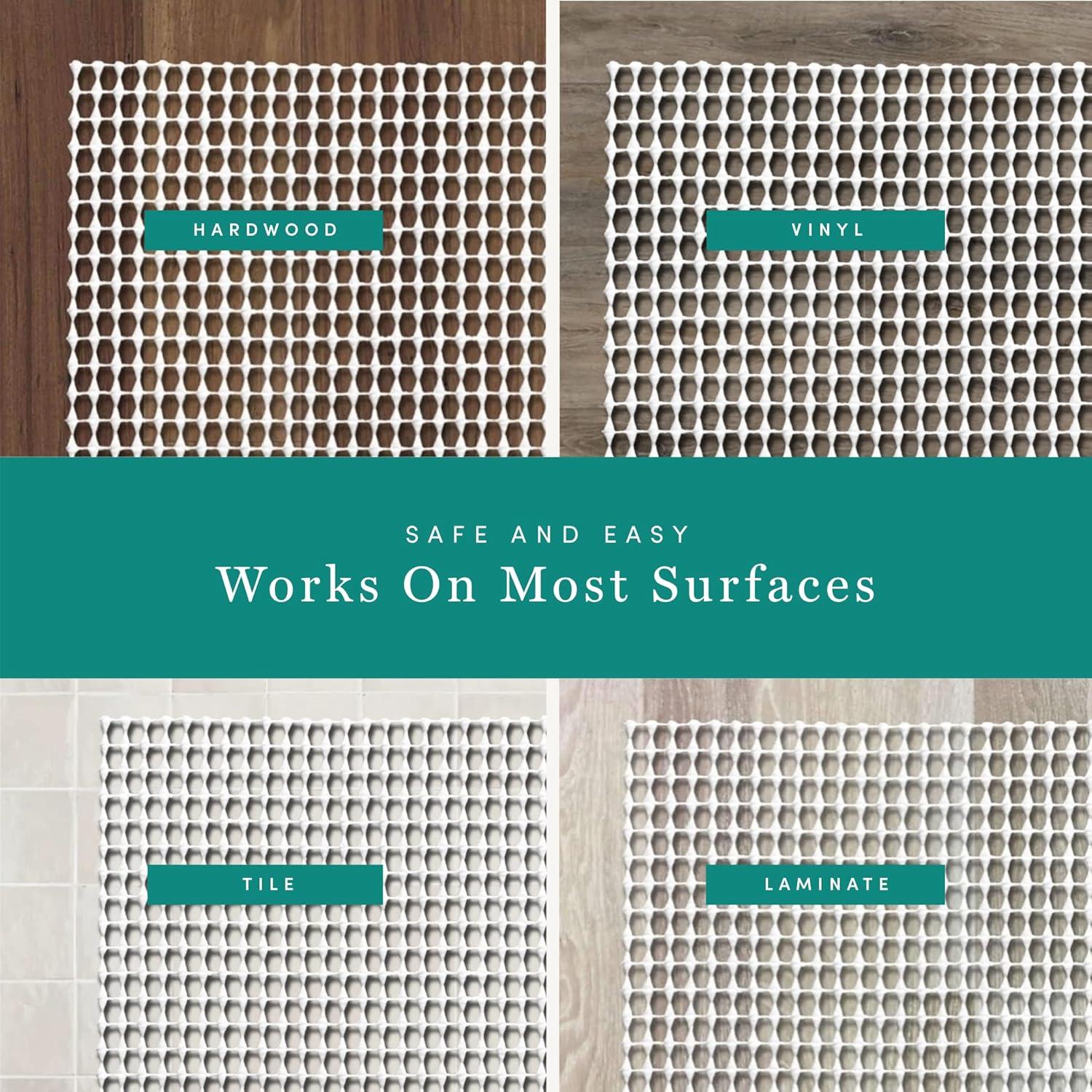 Unique Loom Anti-Slip All Surface Slim Indoor Use Rug Pad (4' 1" Square)