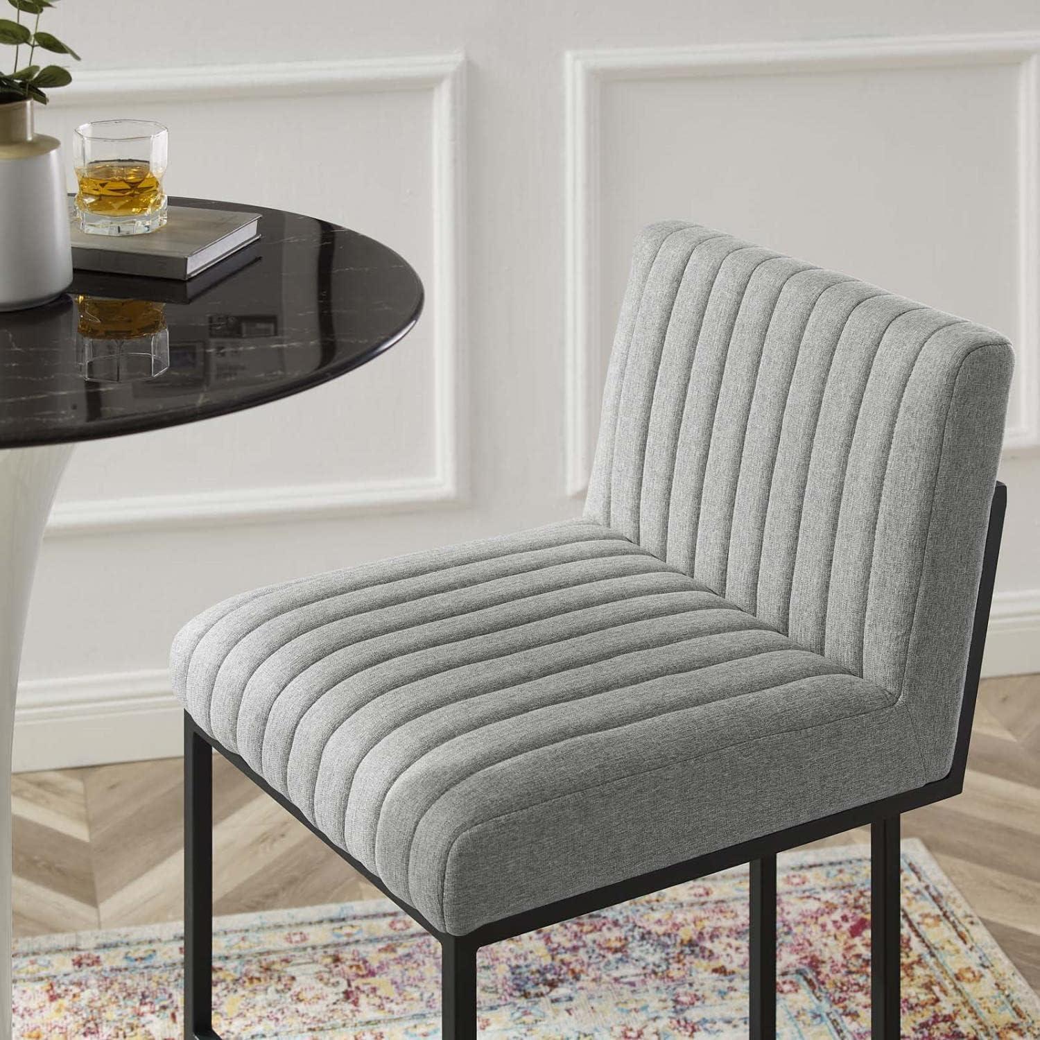 Indulge Channel Tufted Fabric Counter-Height Bar Stool by Modway