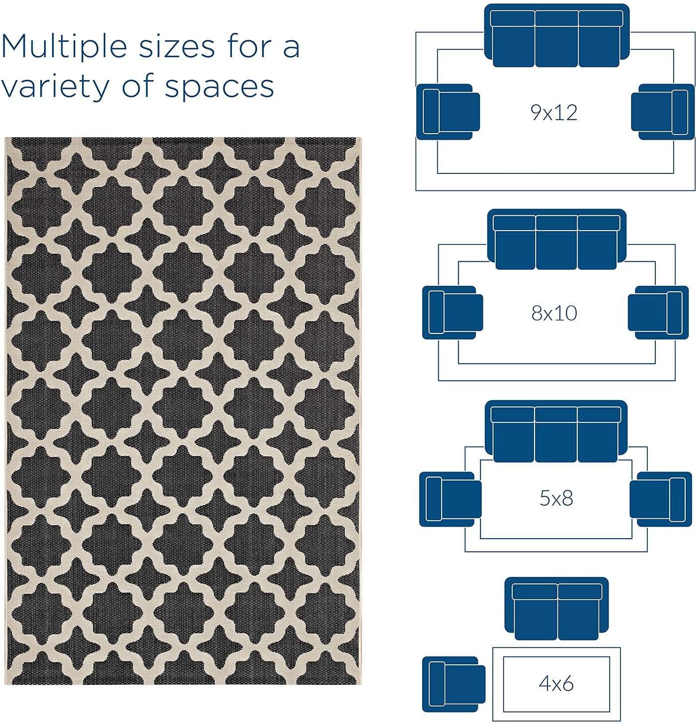 Cerelia Moroccan Trellis 4x6 Indoor and Outdoor Area Rug