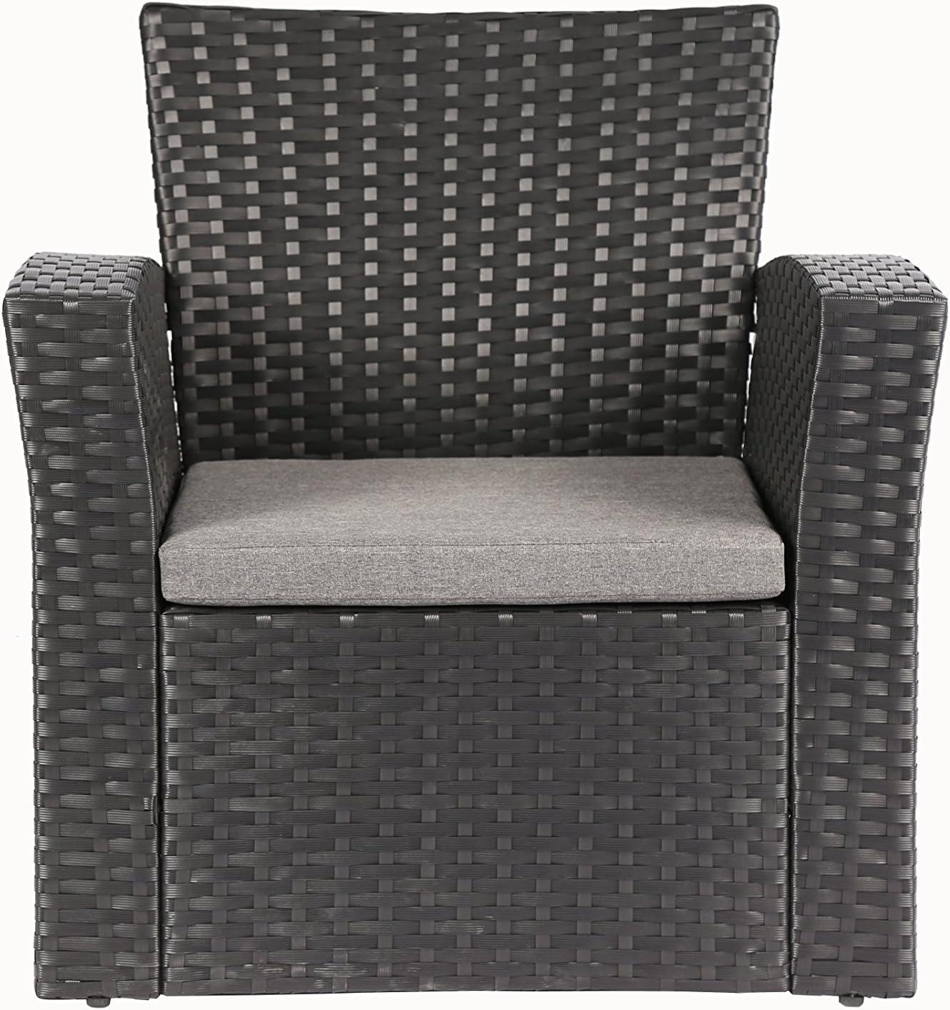 Baner Garden Complete Patio 4 Piece Rattan Wicker Conversation Set