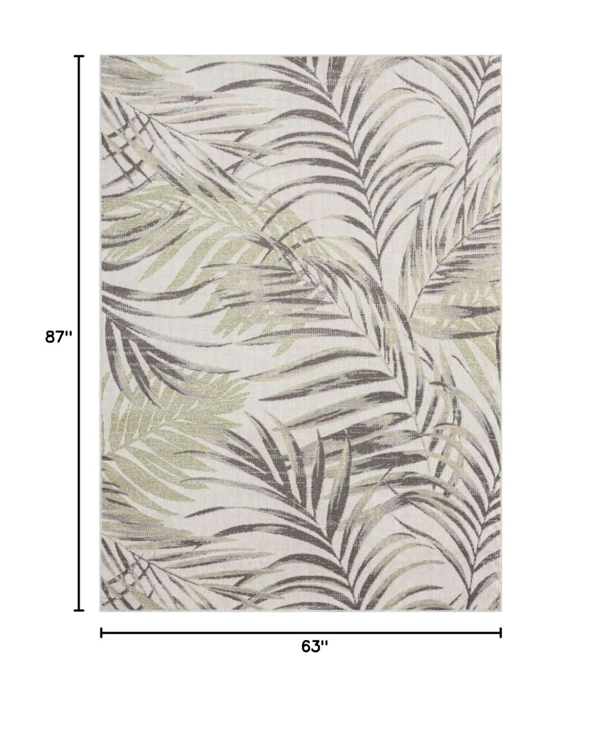 Tommy Bahama Malibu Palm Springs Coastal Indoor/Outdoor Area Rug, Ivory/Green