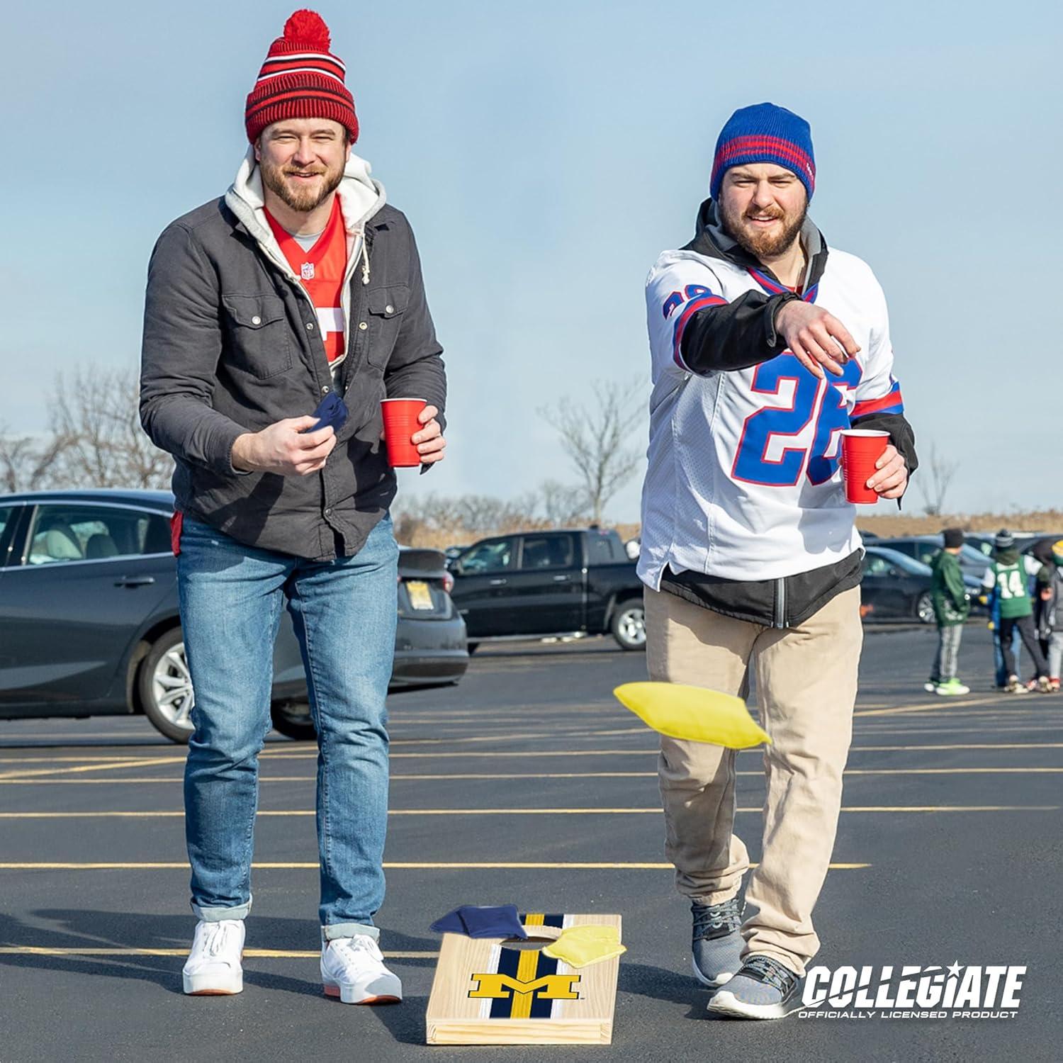 NCAA Michigan Wolverines 1'x2' Wood Cornhole Set