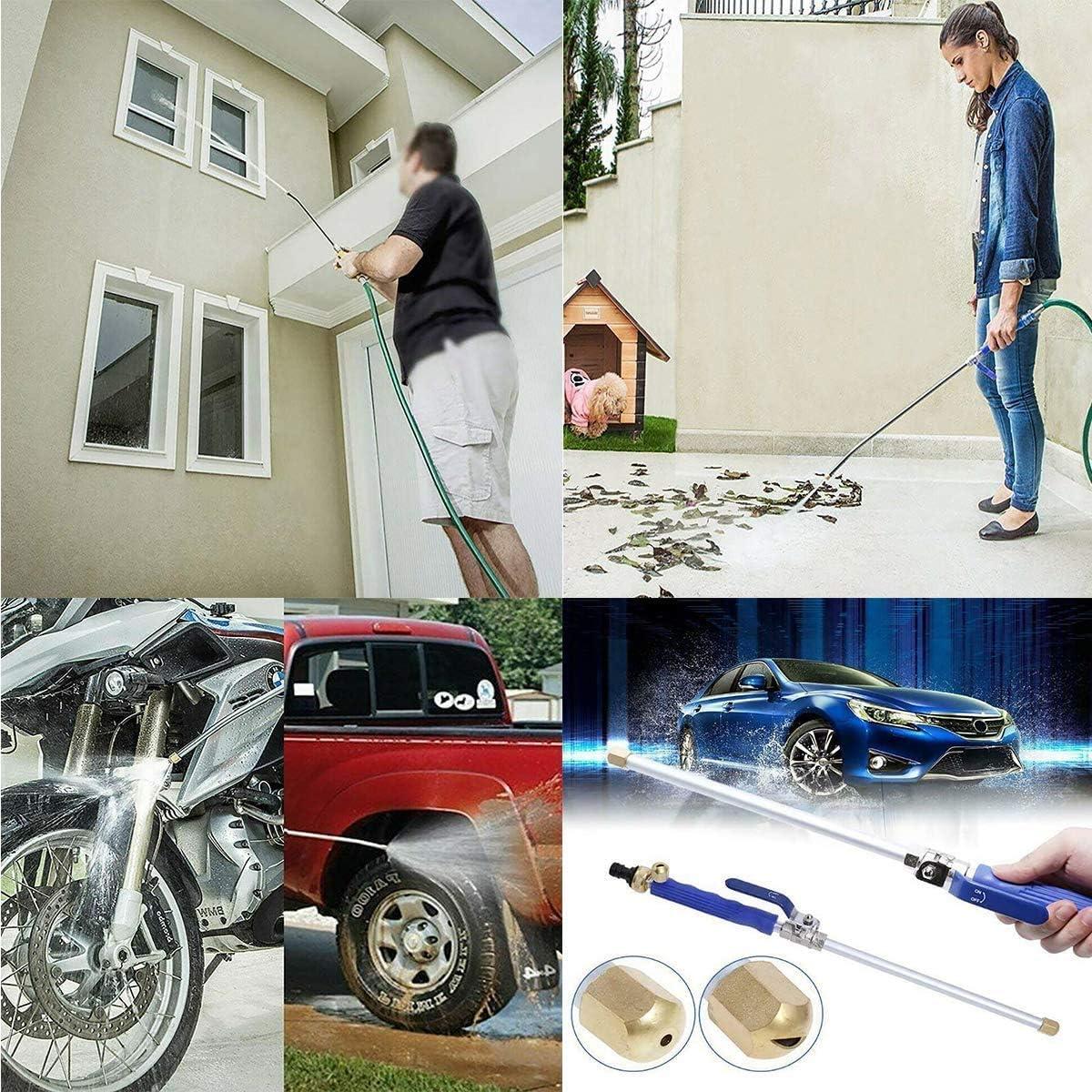 High Pressure Power Washer Water Spray Gun Nozzle Wand Attachment Garden Hose for Gutter Patio Car Pet Window