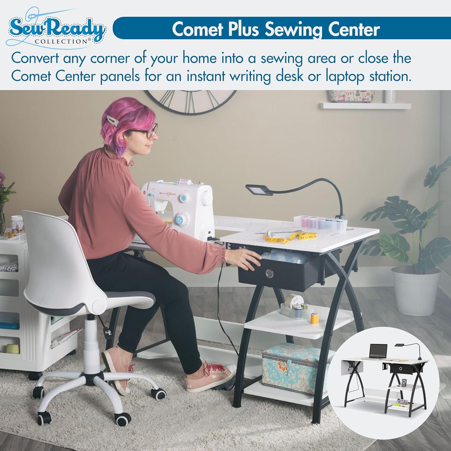Sew Ready 47.25'' x 23.5'' Sewing Table with Sewing Machine Platform