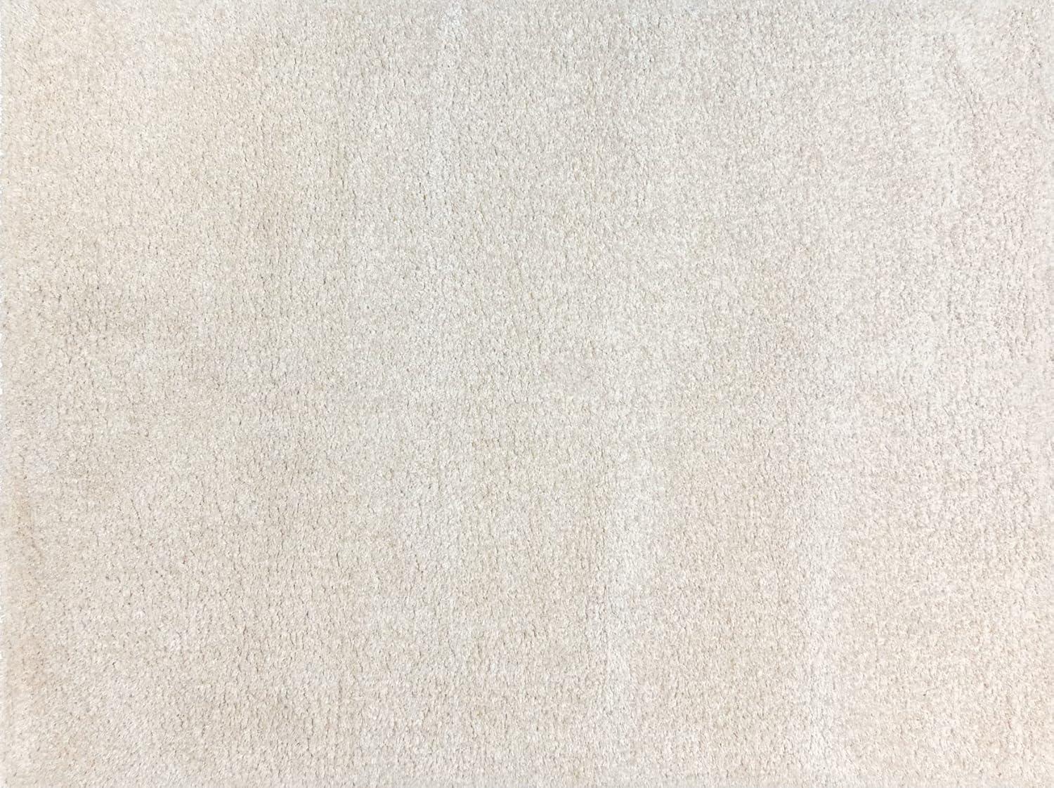 Gertmenian Thayer Solid Ivory Plush Polyester Shag Indoor Area Rug