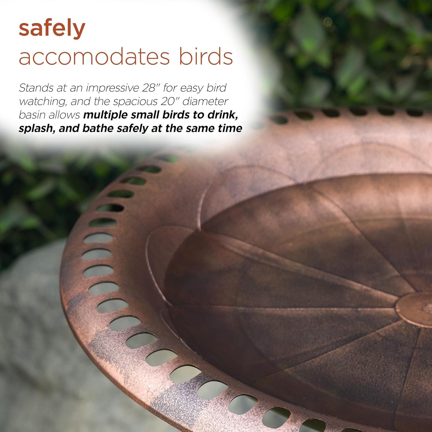 Alpine Pedestal Birdbath with Scrollwork Base and Stakes & Reviews | Wayfair
