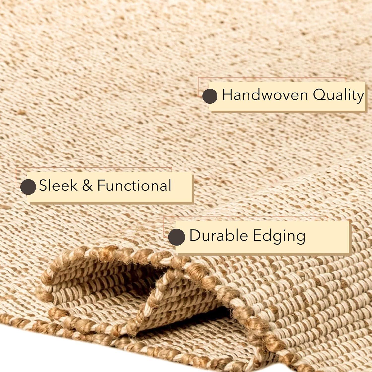 4'x6' Pata Hand Woven Chunky Jute Area Rug, Light Ivory - JONATHAN Y