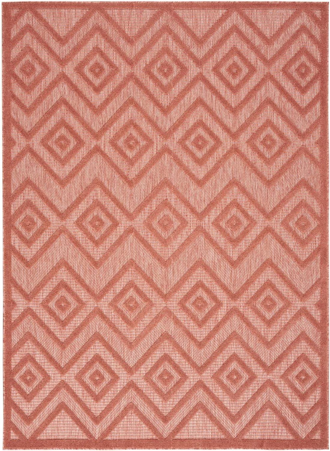 Nourison Versatile Solid Diamond Indoor Outdoor Flatweave Area Rug