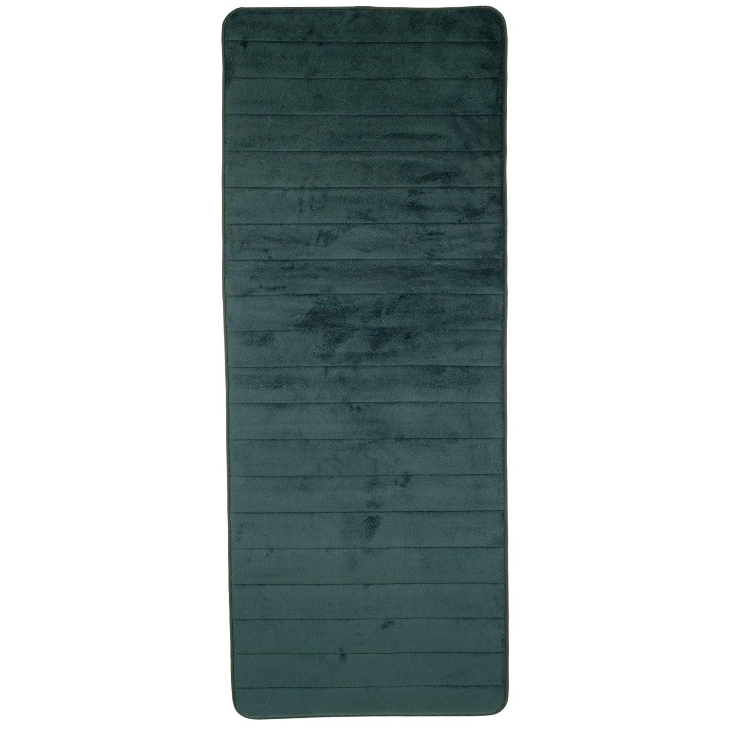 Lavish Home Extra Long Striped Memory Foam Bath Mat