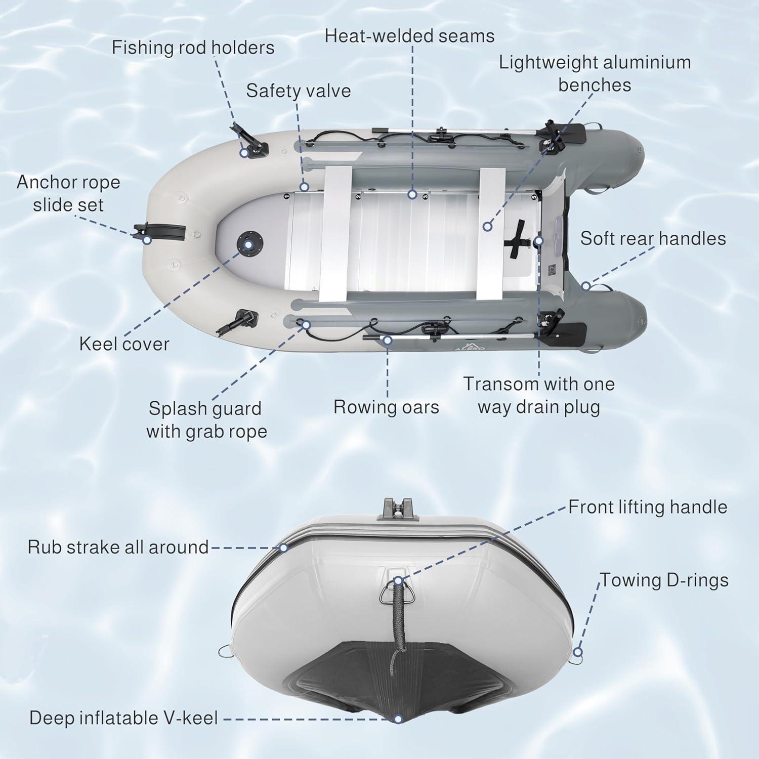 ALEKO Inflatable Fishing Boat