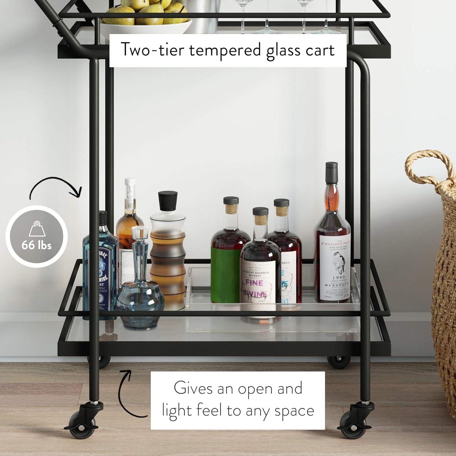 Paulette Metal Bar Cart