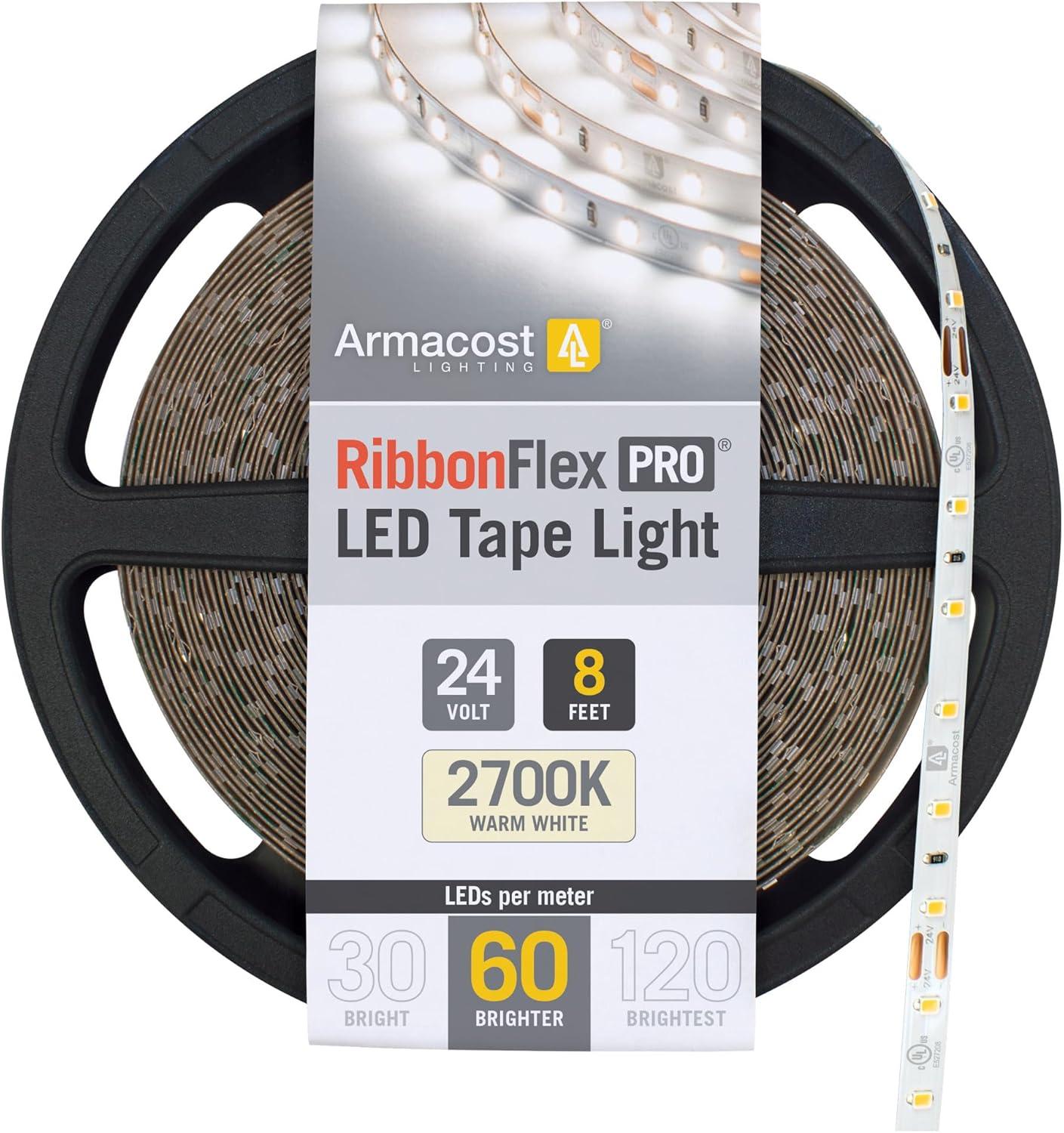 RibbonFlex Pro, 24V, 2700K, 60LEDs/M, IP20, 2.5M Under Cabinet Strip Light