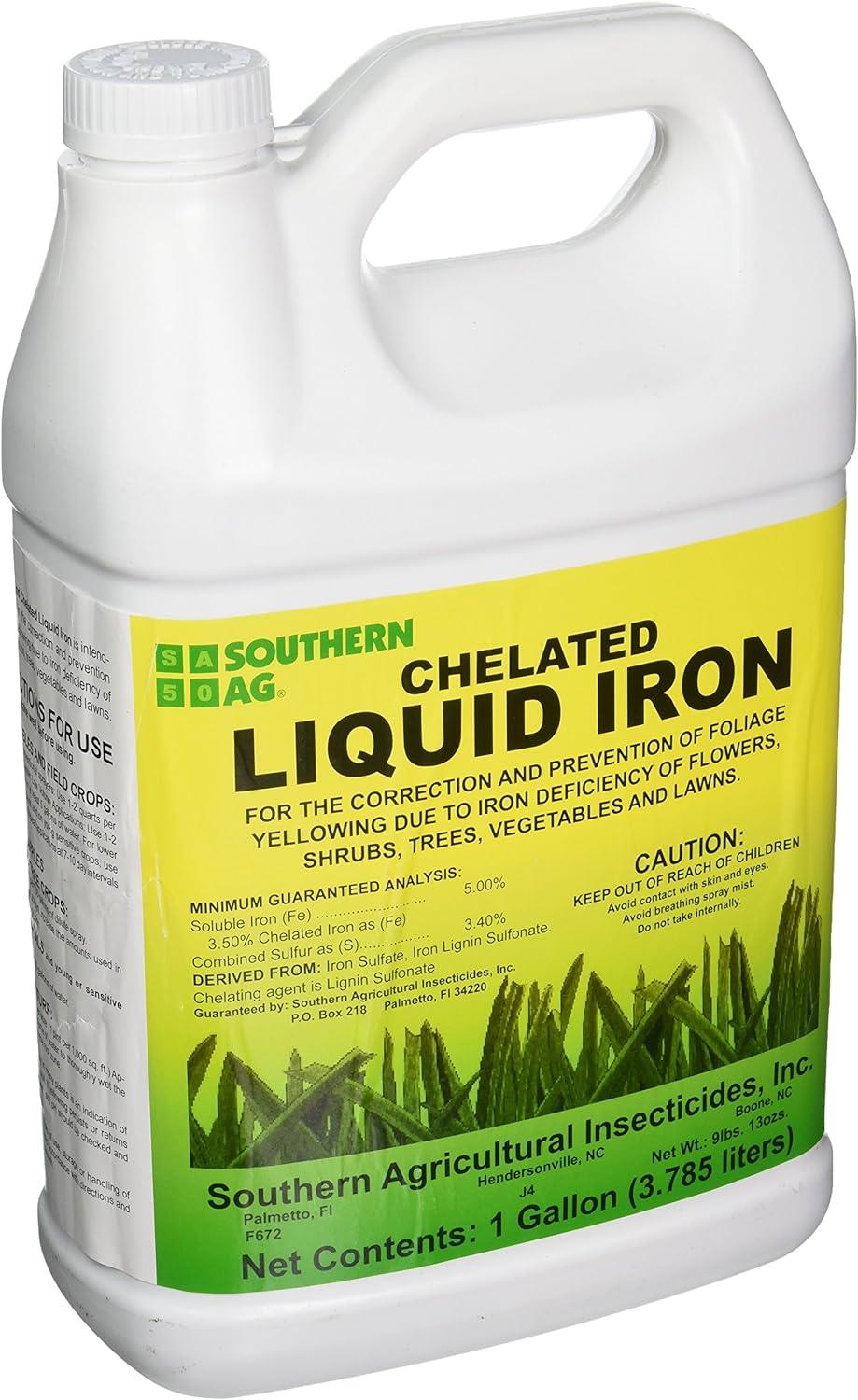 Southern Ag Chelated Liquid Iron Fertilizer, 1 Gallon