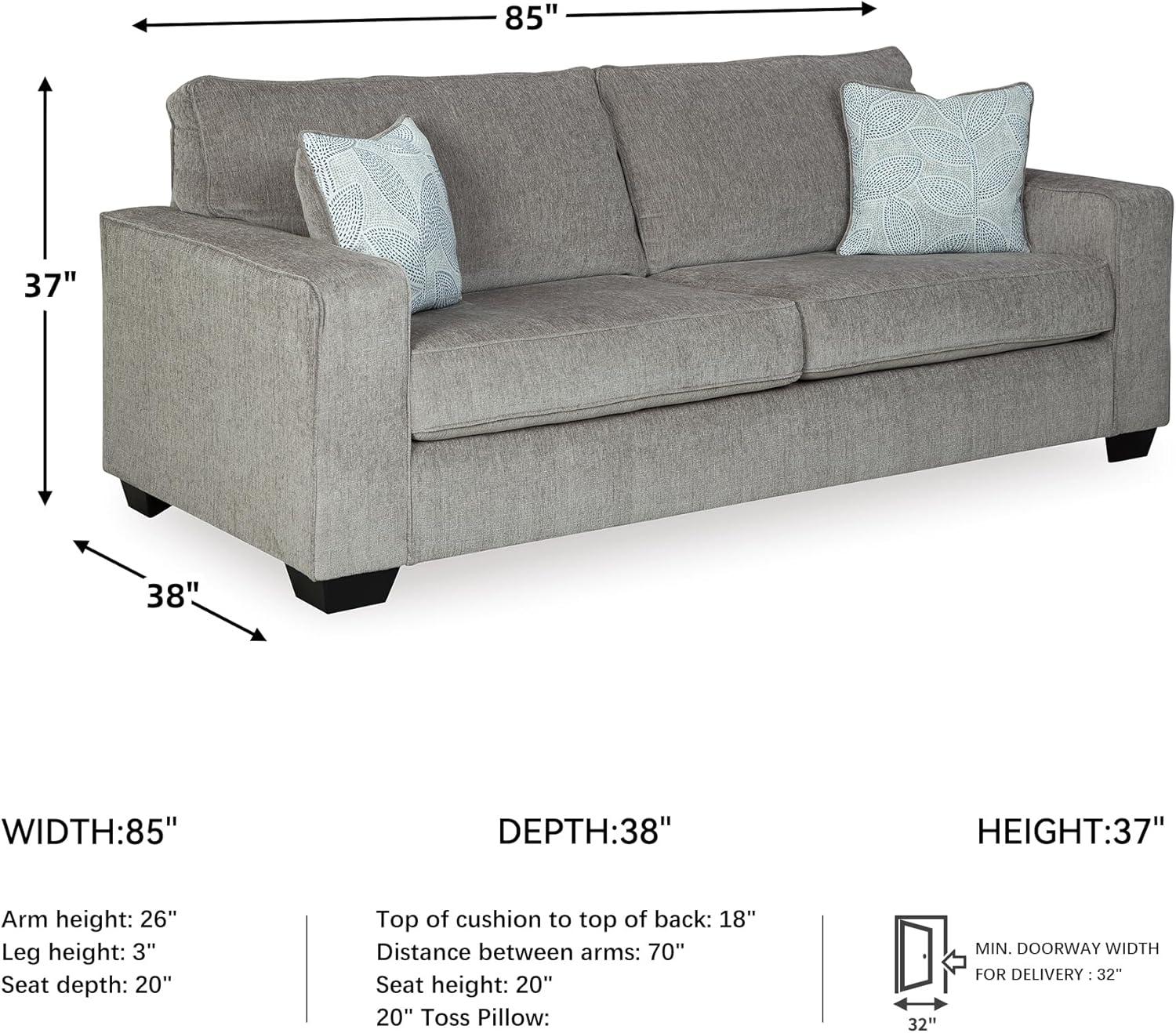 Signature Design by Ashley Altari Queen Sleeper Sofa in Alloy