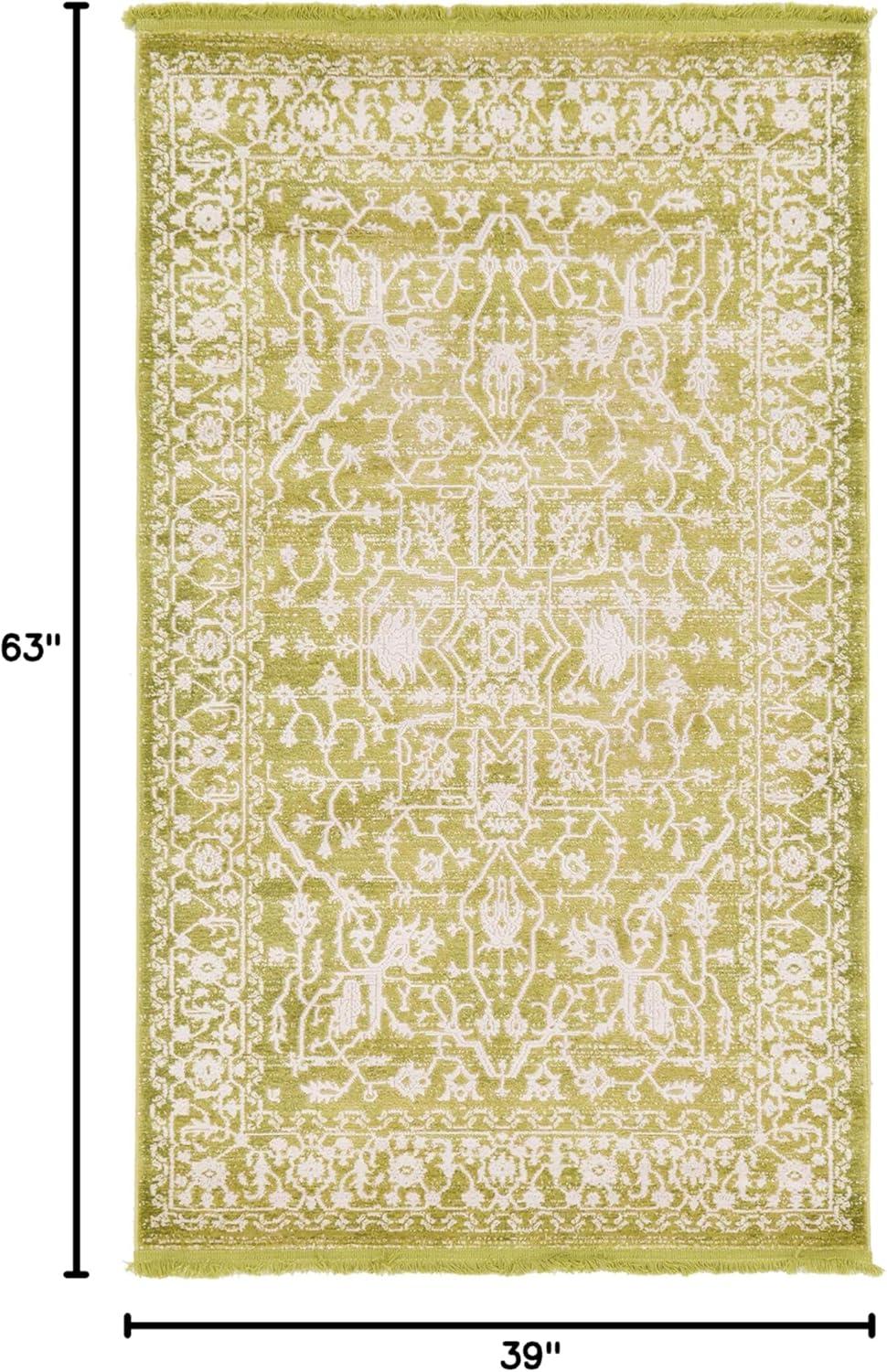 Unique Loom Olympia New Classical Rug , 3' 3" x 5' 3" ,Light Green