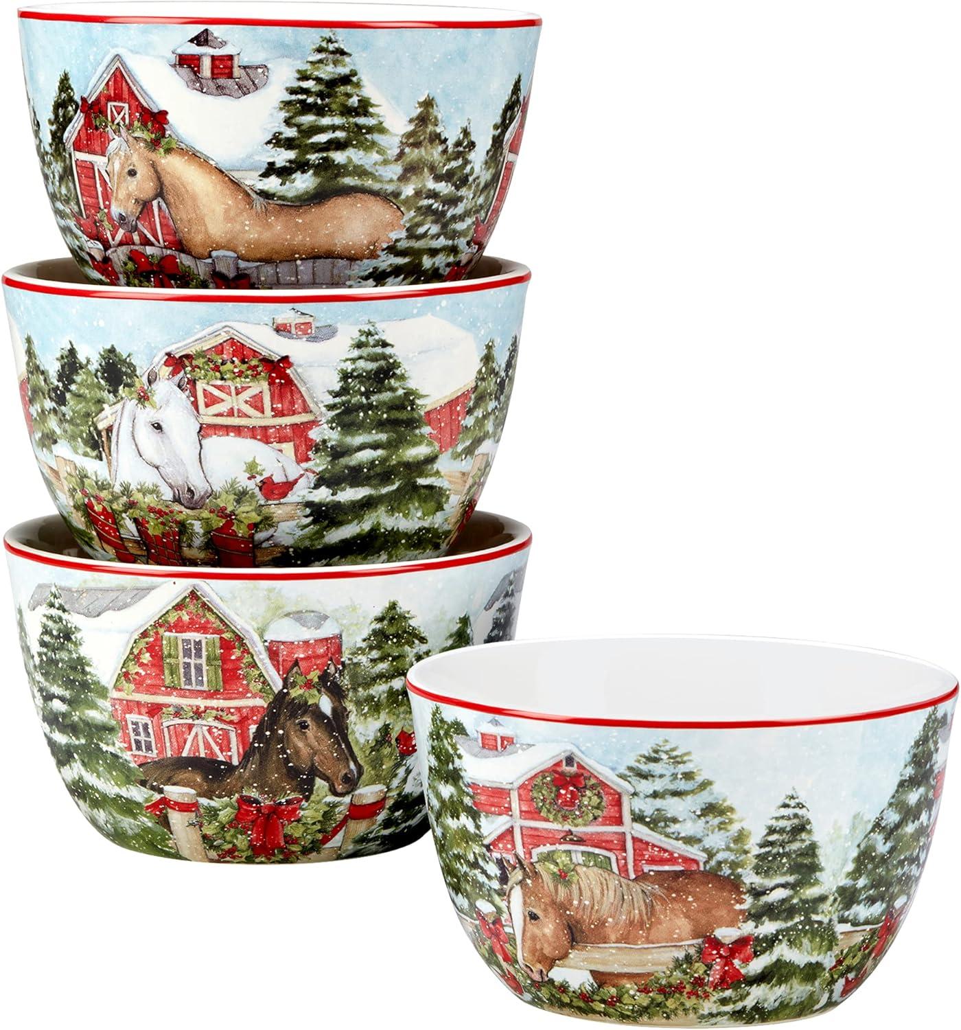 16pc Earthenware Homestead Christmas Dinnerware Set - Certified International