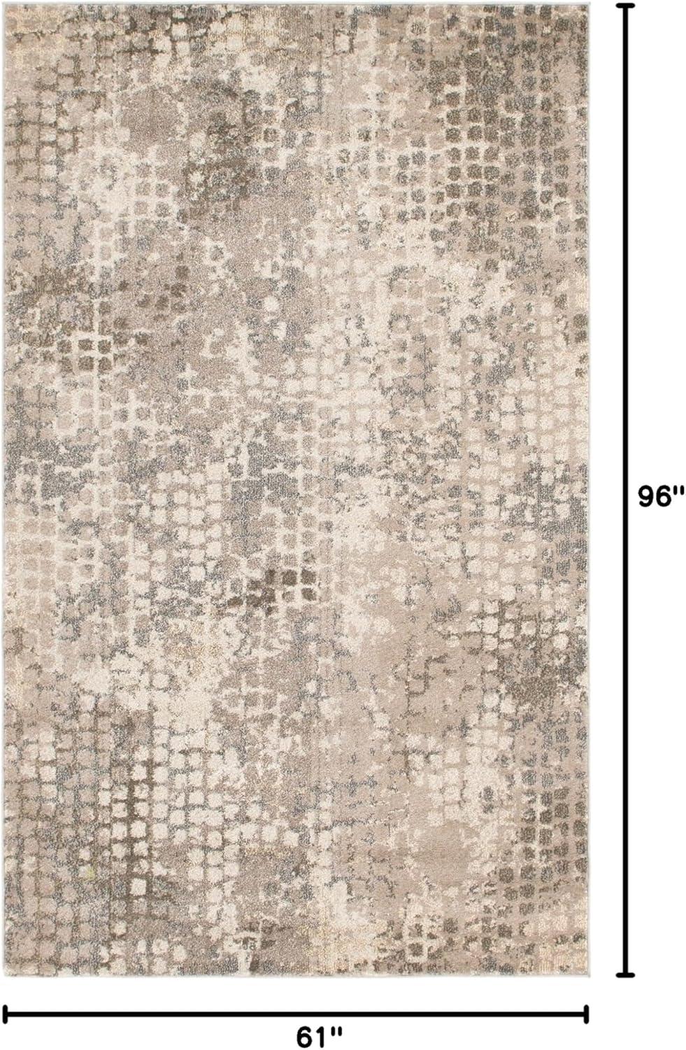 Unique Loom 5' 1 x 8' 0 Gray Chromatic Stormy Area Rug