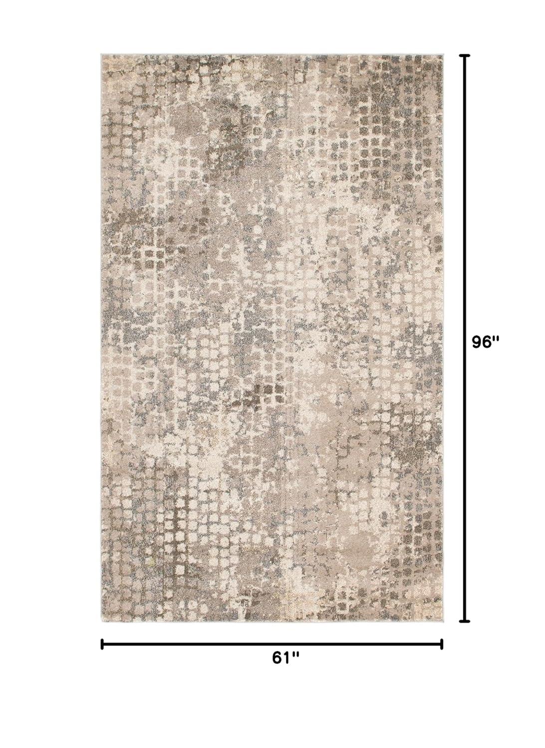 Unique Loom 5' 1 x 8' 0 Gray Chromatic Stormy Area Rug