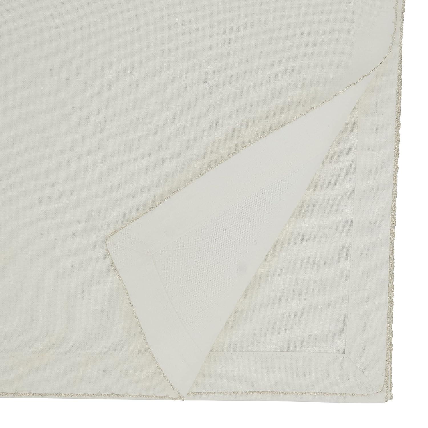 Saro Recotting Solid Color 100% Cotton Table Runner