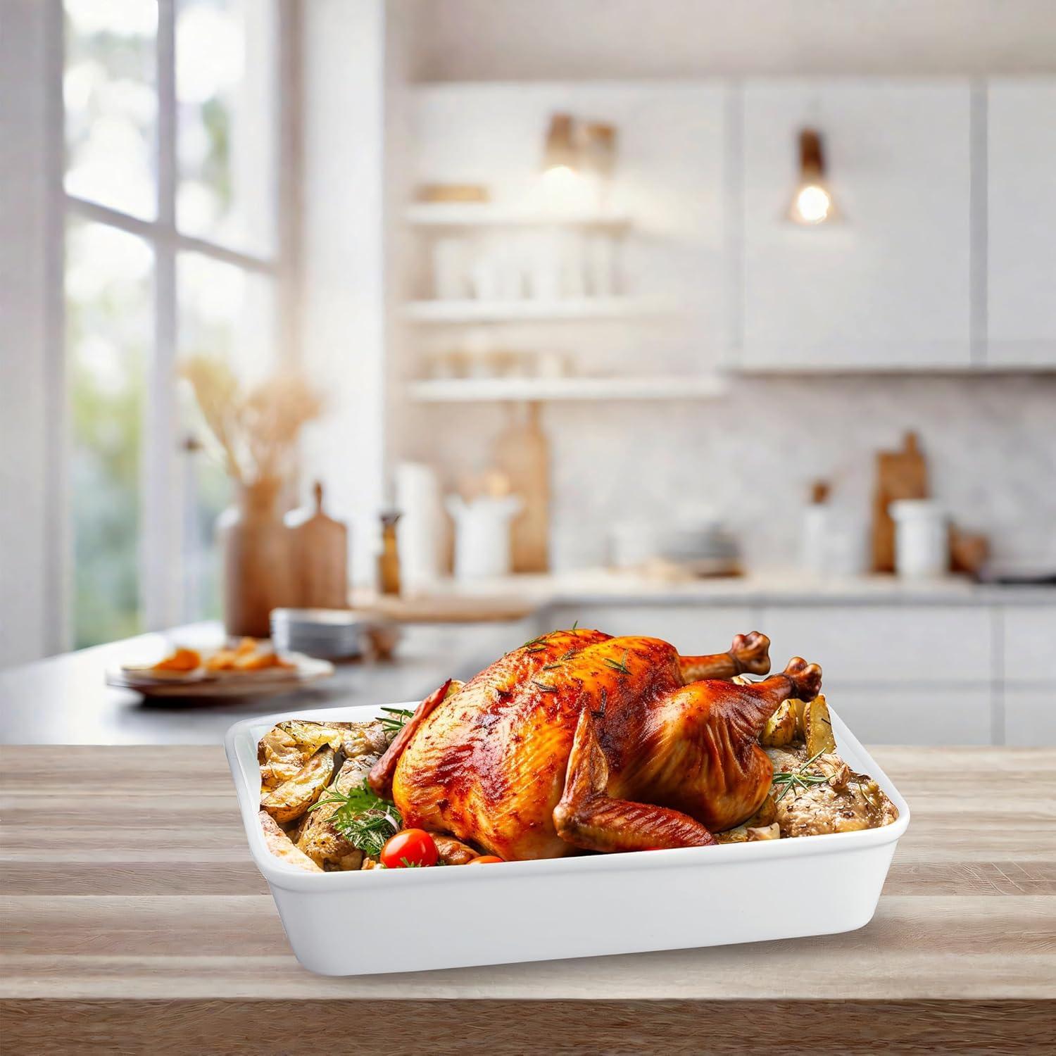 HIC Kitchen Lasagna Pan, White