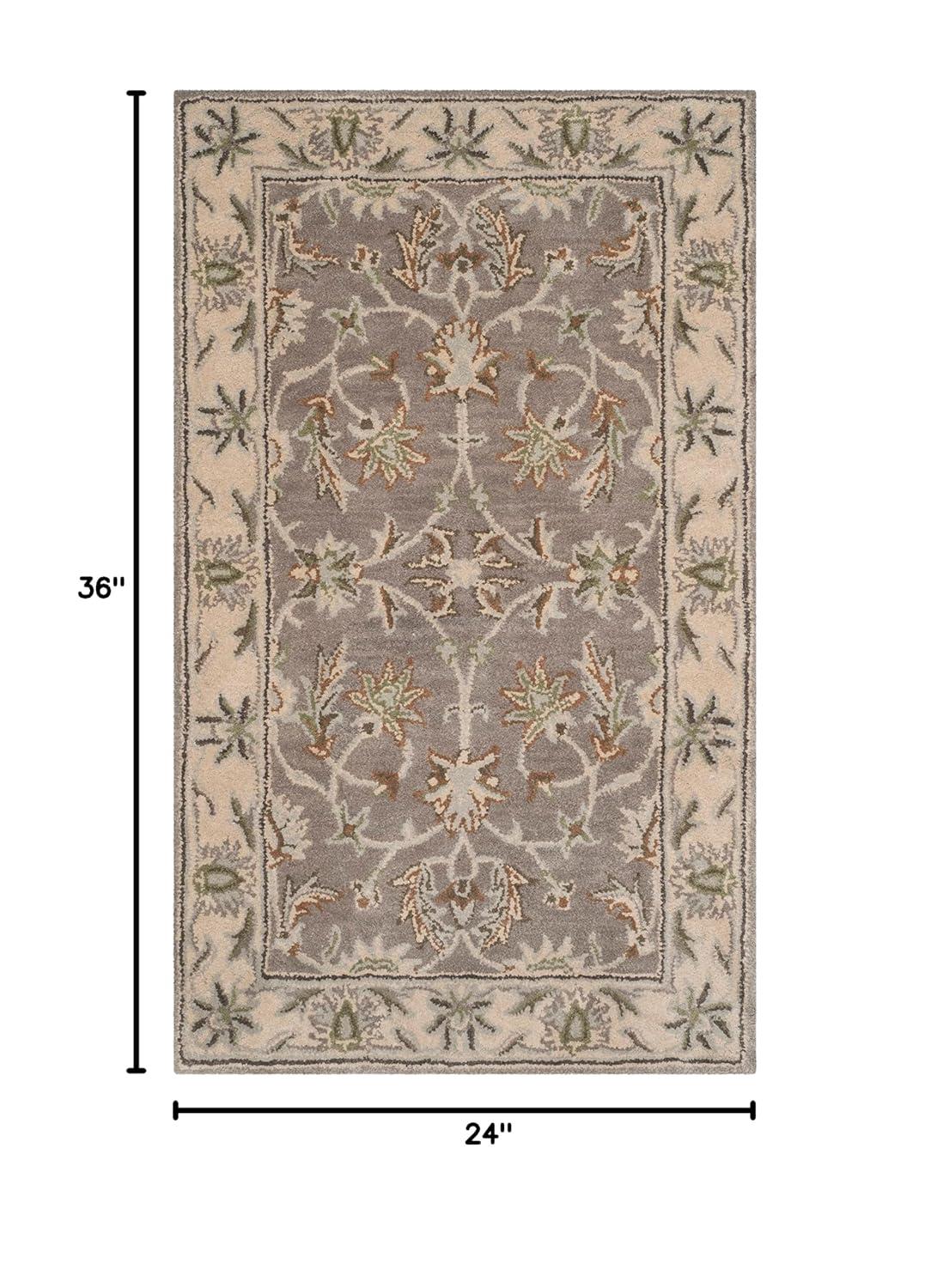 Heritage HG863 Hand Tufted Area Rug - Grey/Beige - 6'x6' - Safavieh.