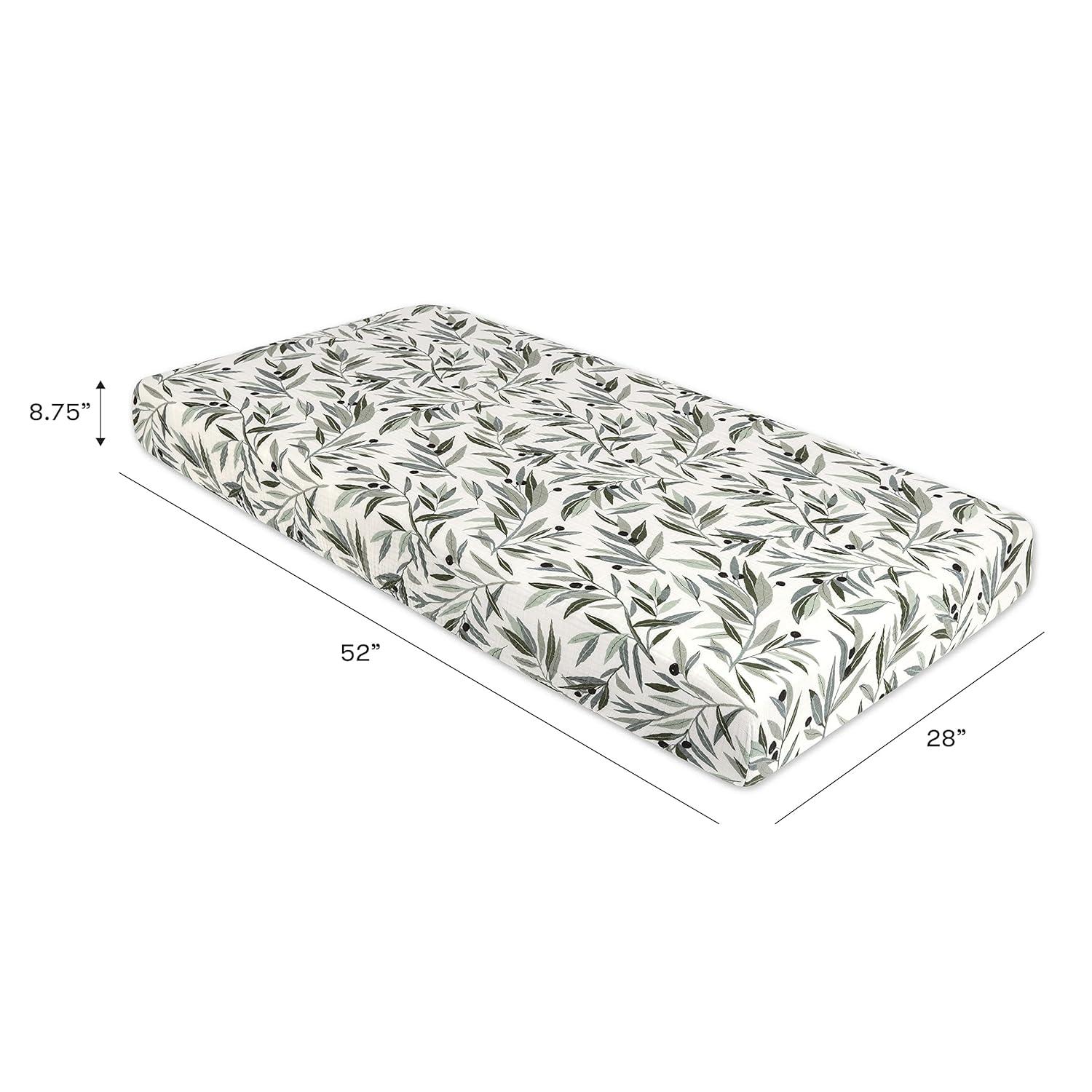 Olive Branches Fitted Crib Sheet