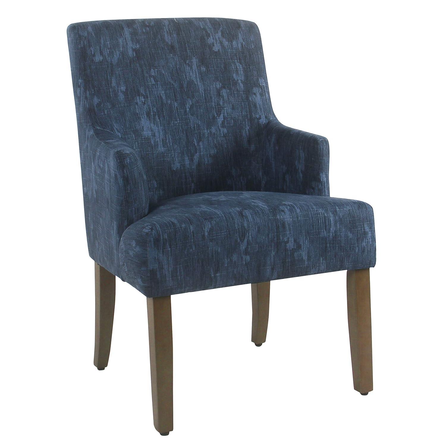 Dining Chairs Indigo - HomePop: Upholstered Arm Chair, Cotton Fabric, Foam Filled, Plywood & Hardwood Frame