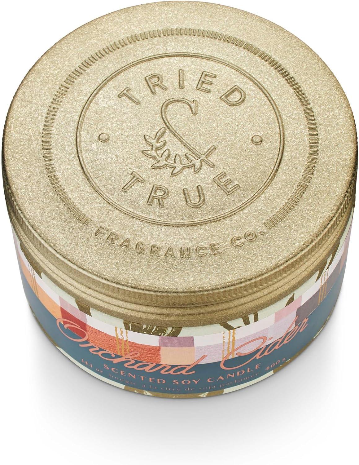 Orchard Cider Scented Soy Candle in Amber Tin