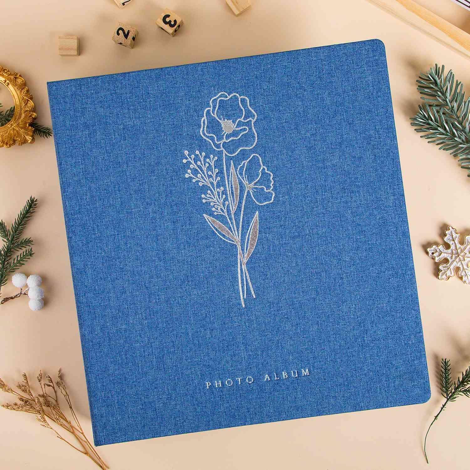 BEACHWATER POOL & SPA, LLC Photo Album 4X6 1000 Pockets, Extra Large Capacity Linen Cover Picture Albums Holds 1000 Horizontal And Vertical Photos