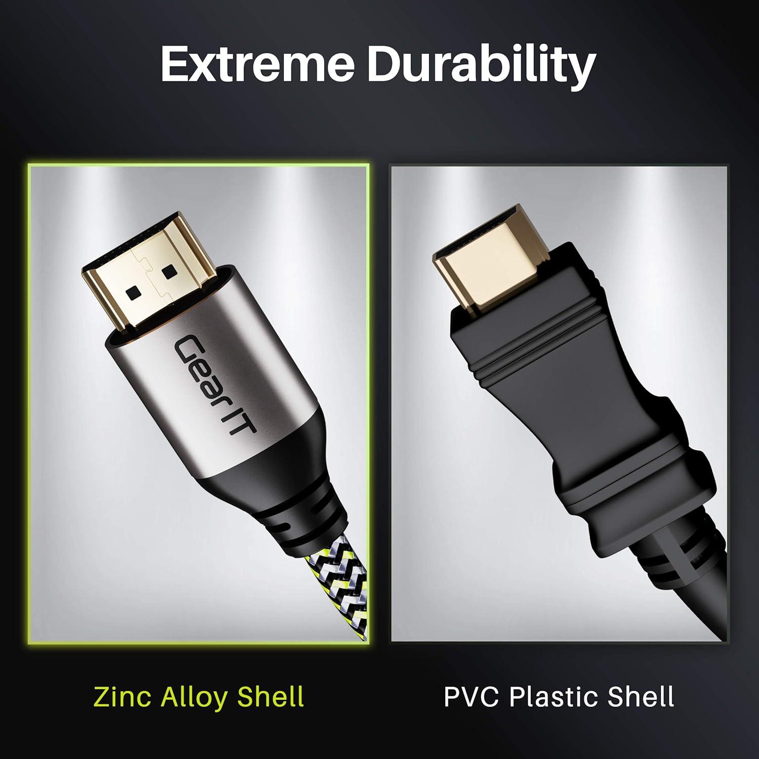 GearIT HDMI Cable CL3 In-Wall Rated (50ft / 15.2m) High-Speed HDMI 2.0b, 4K 60hz, 3D, ARC, HDCP 2.2, HDR, 18Gbps