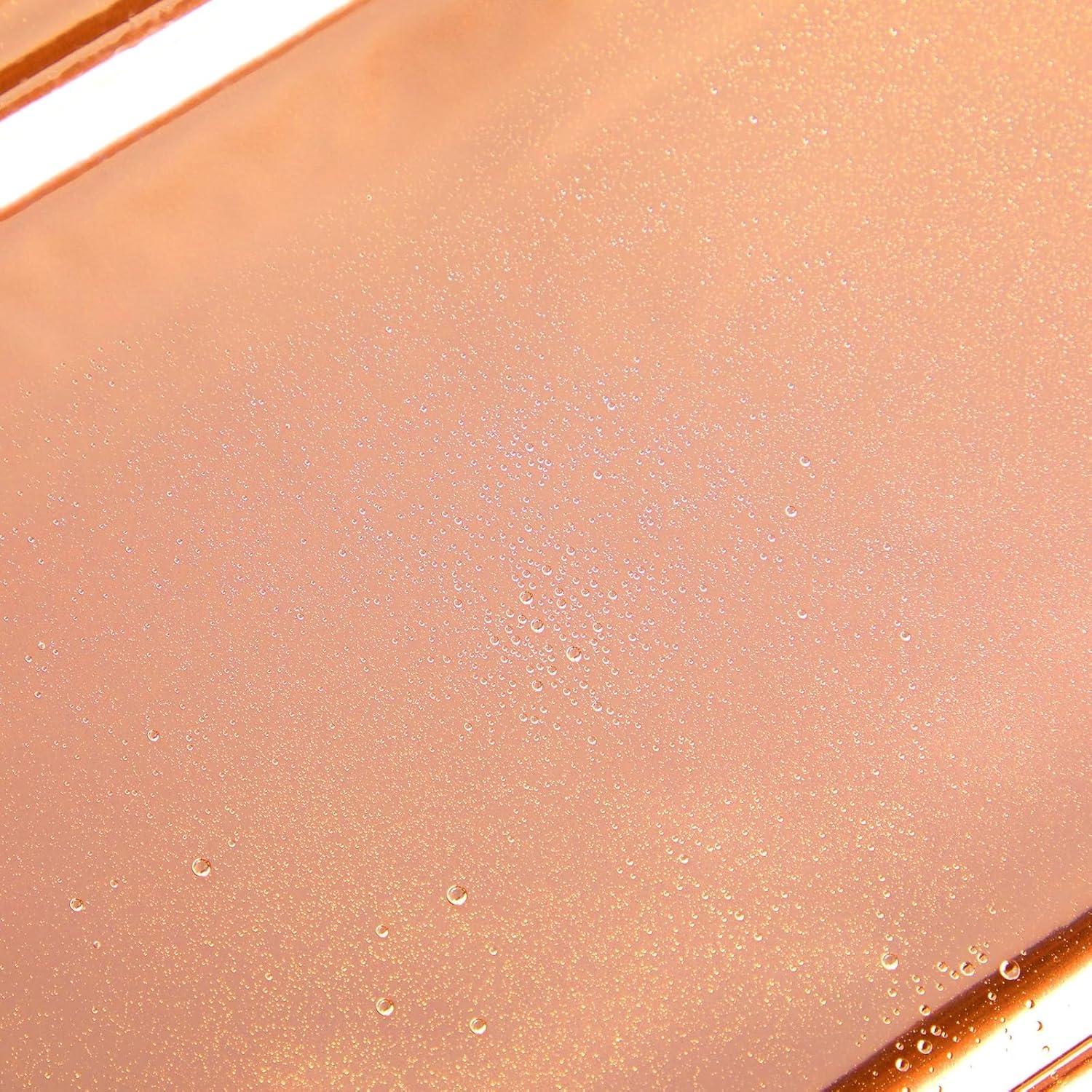 Sparkle and Bash 3 Pack Rose Gold Plastic Tablecloth, Metallic Table Cover Disposable for Pink Birthday Parties, Bridal Shower Decor, 54 x 108 In