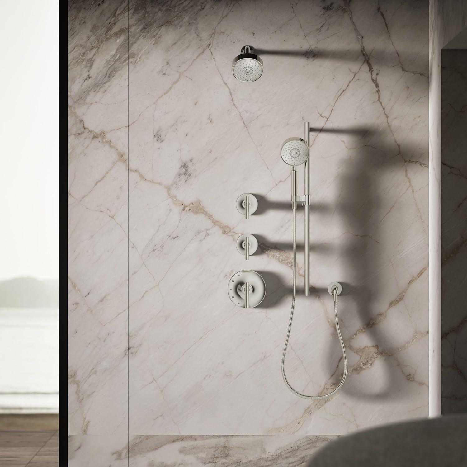 Kohler Purist 2.5 Gpm Multifunction Wall Mount Showerhead, Three Spray Settings, 5.5" High Pressure Spray Head