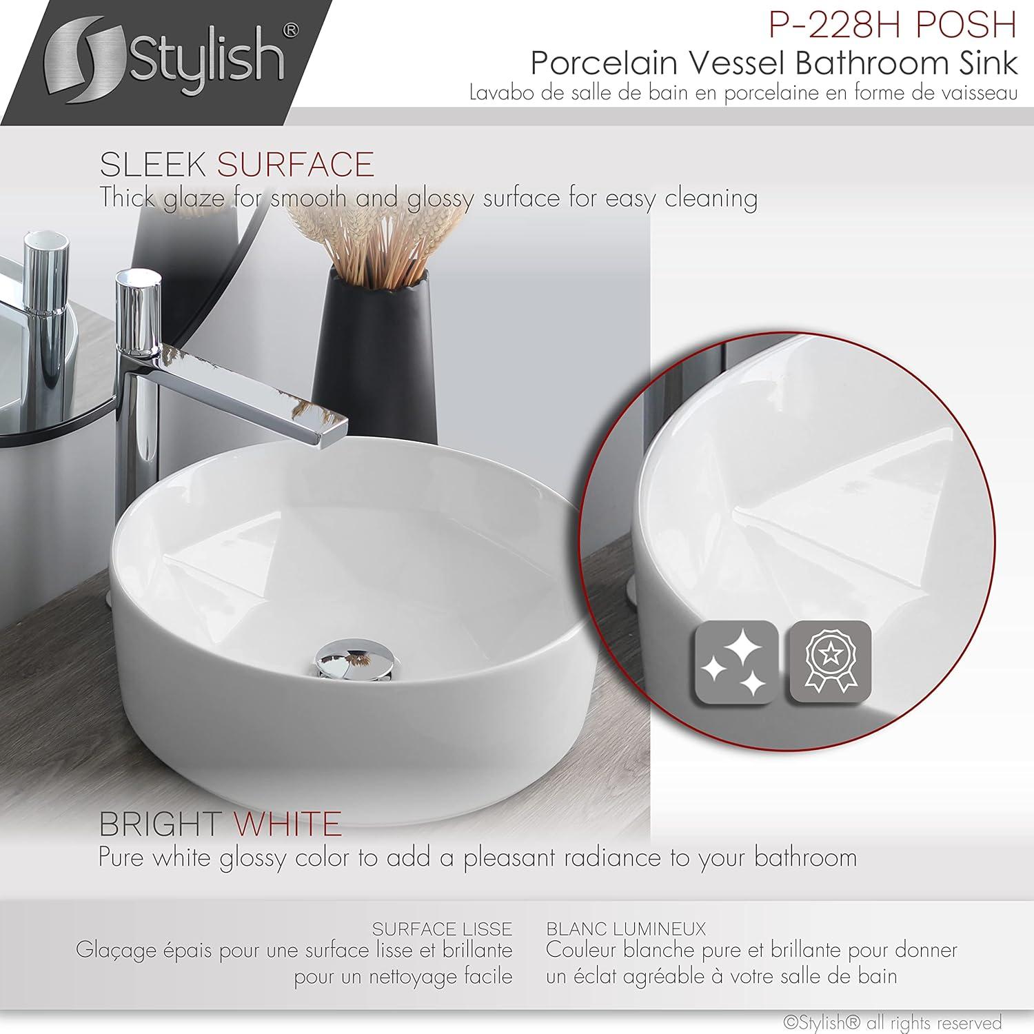 STYLISH Posh 16" Round Vessel Sink