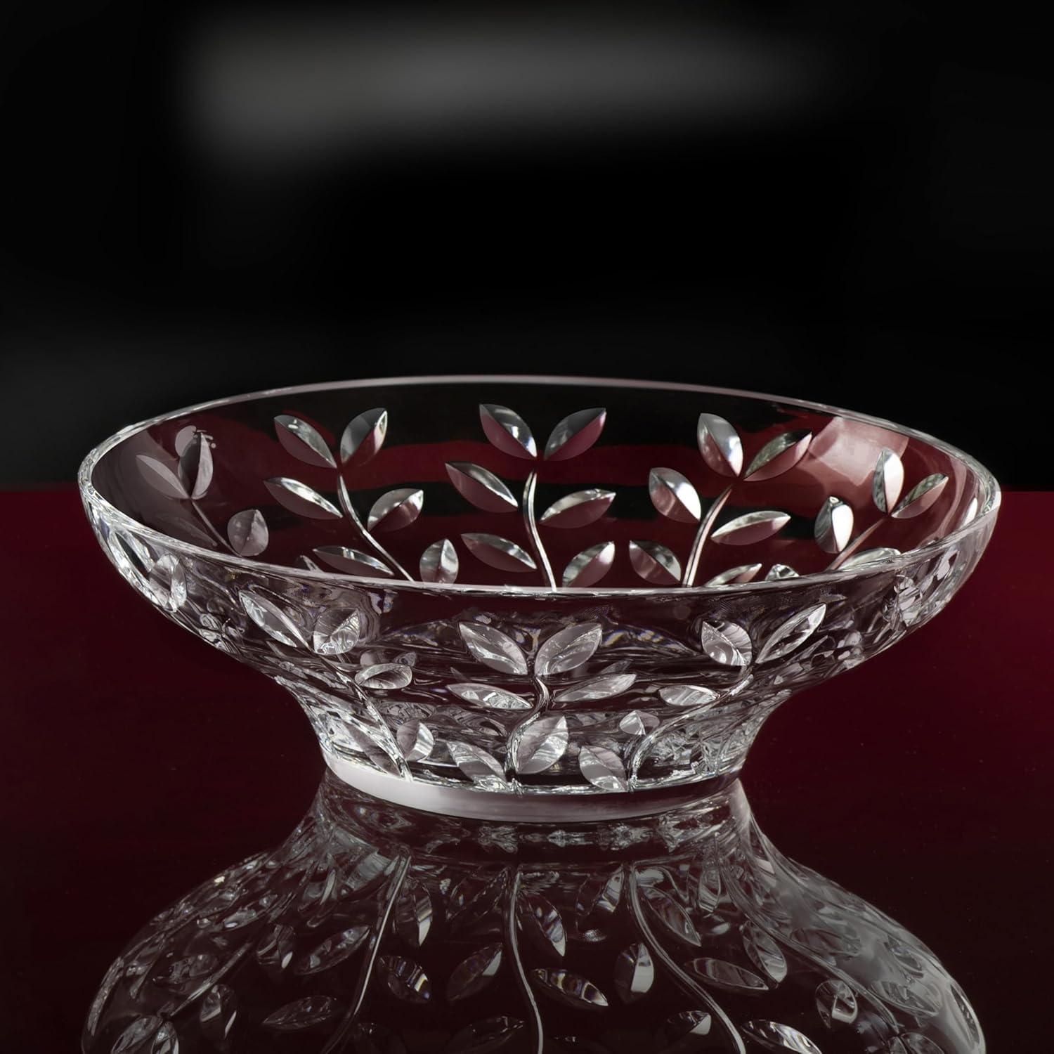 Laurus Crystal Round Glass Bowl, 400ml Capacity