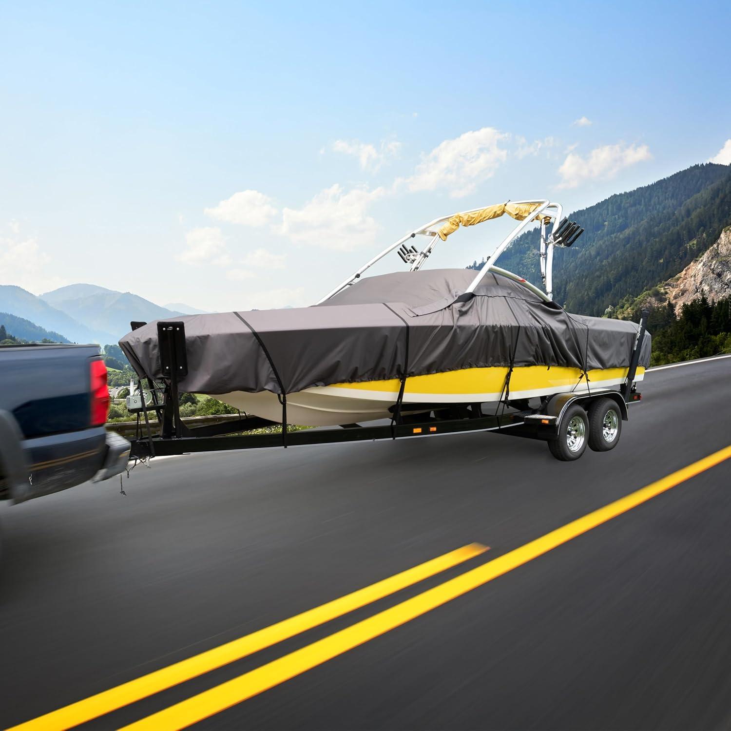 Classic Accessories StormPro Heavy-Duty Ski & Wakeboard Tower Boat Cover, Fits boats 17 - 19 ft long, beam width to 102 in wide