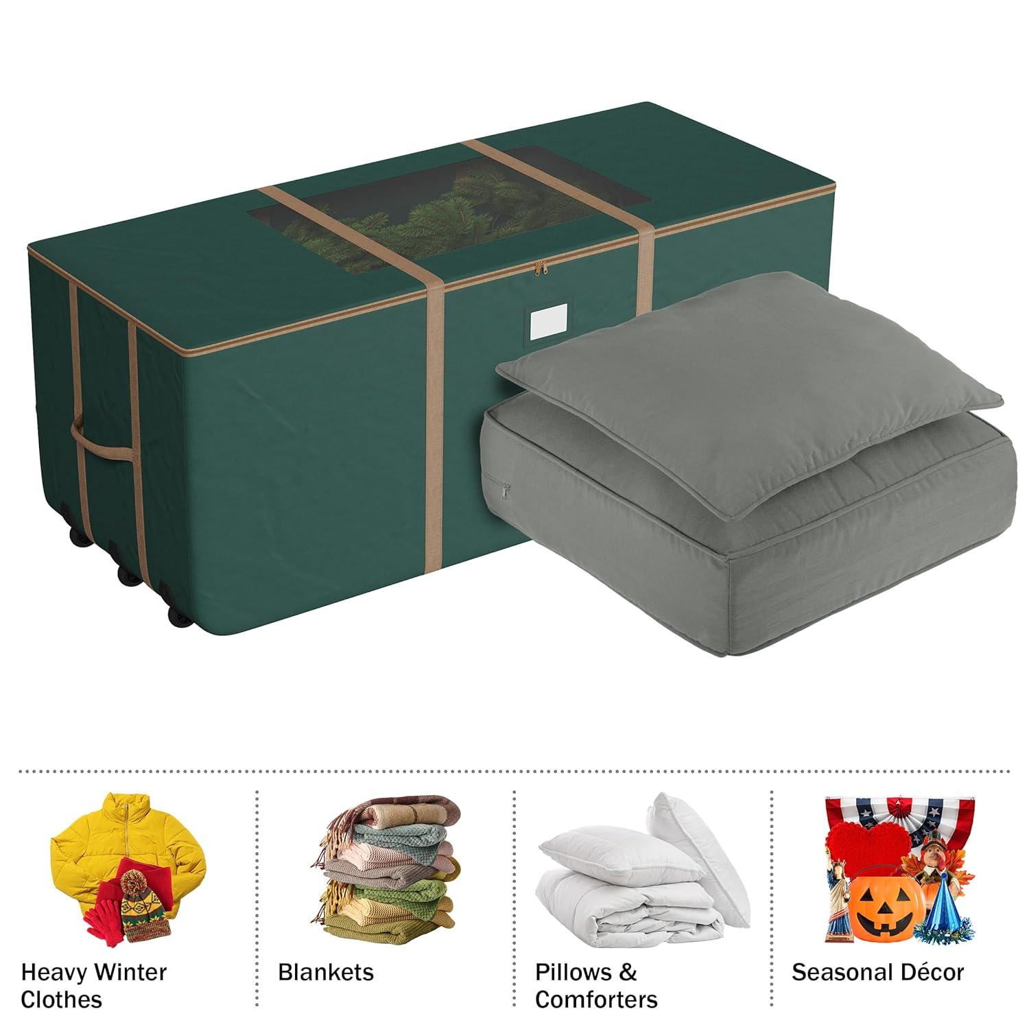 Green Extra Large Rolling Christmas Tree Storage Bag