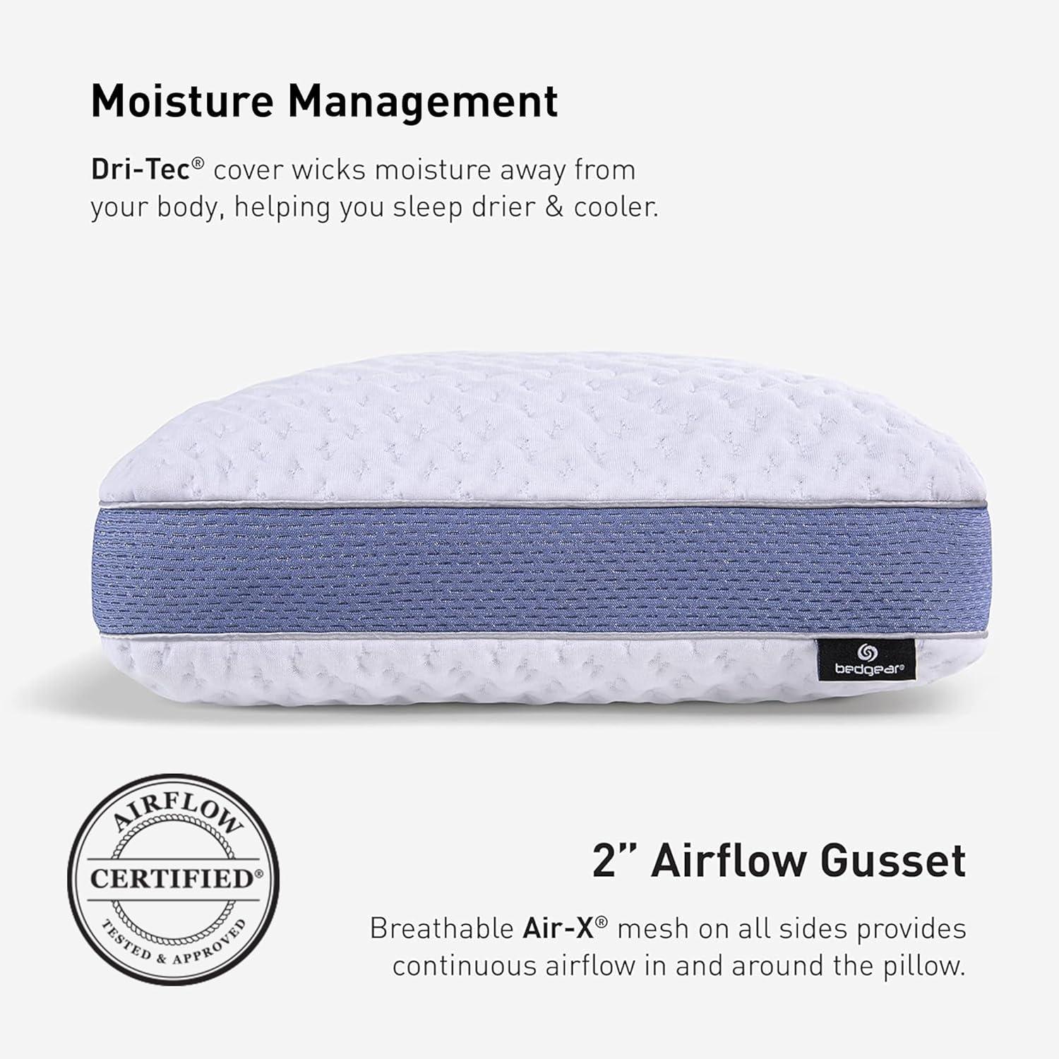 Bedgear Balance Performance Pillow - Medium - Moisture Wicking - All Sleep Positions